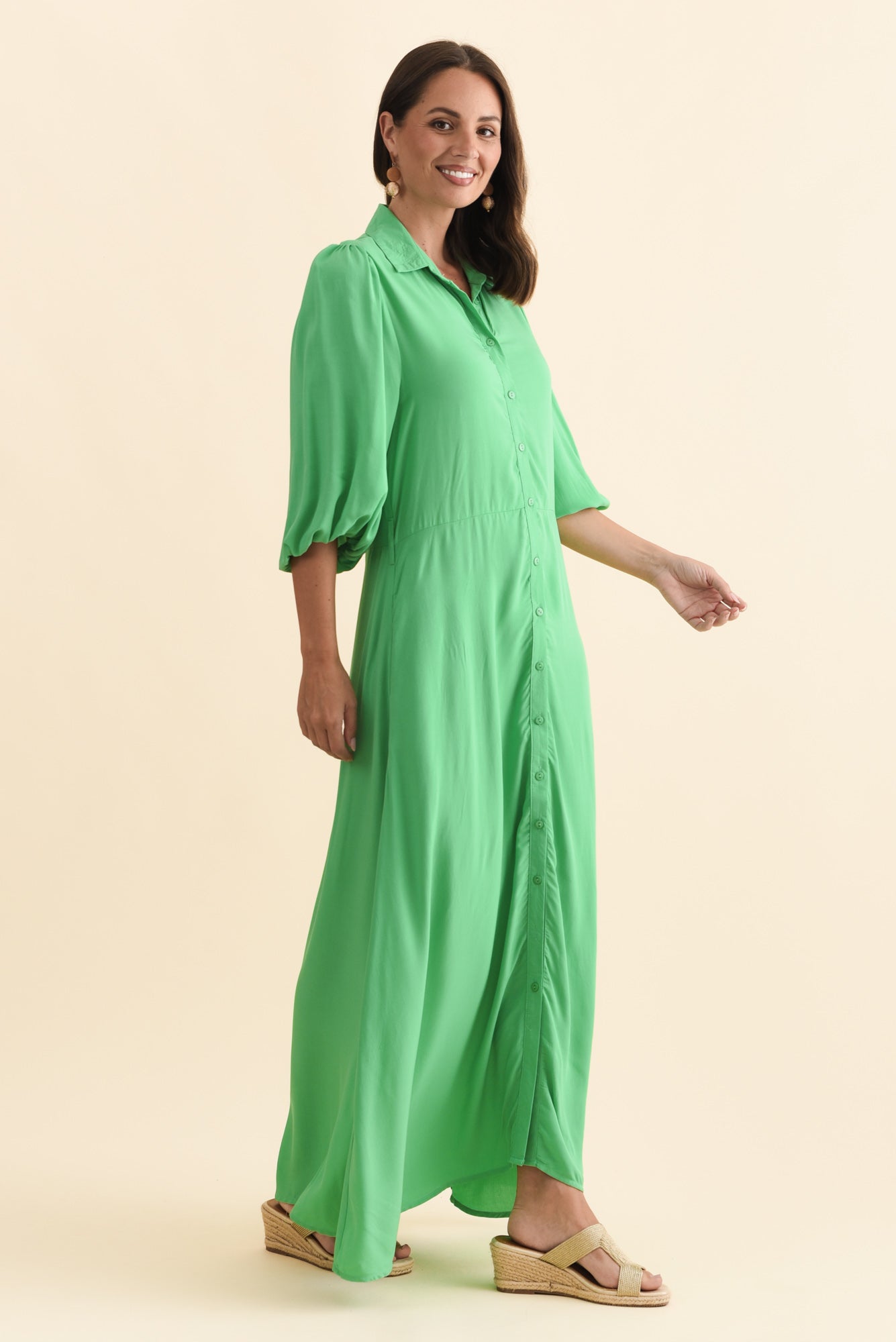 Trinity Green Tie Dress