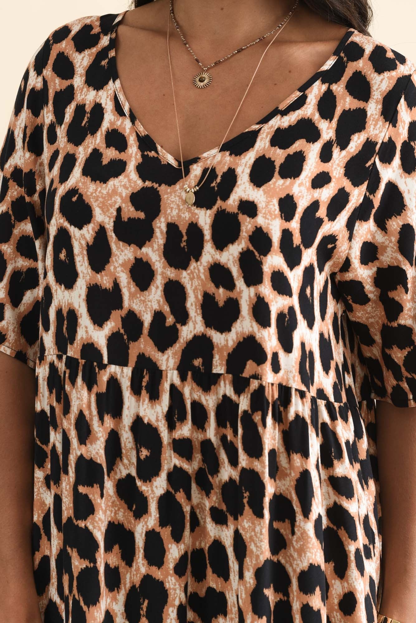 Tully Brown Leopard Maxi Dress