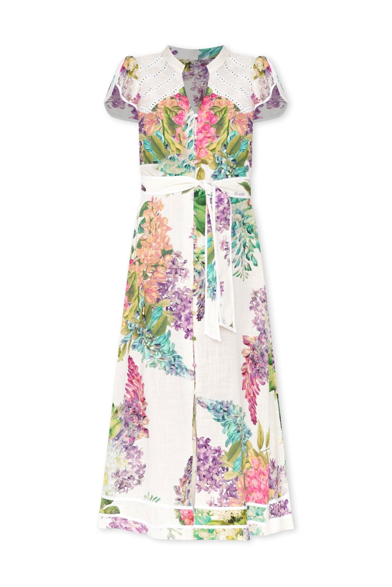 Cristina Wisteria Alba Linen Blend Dress
