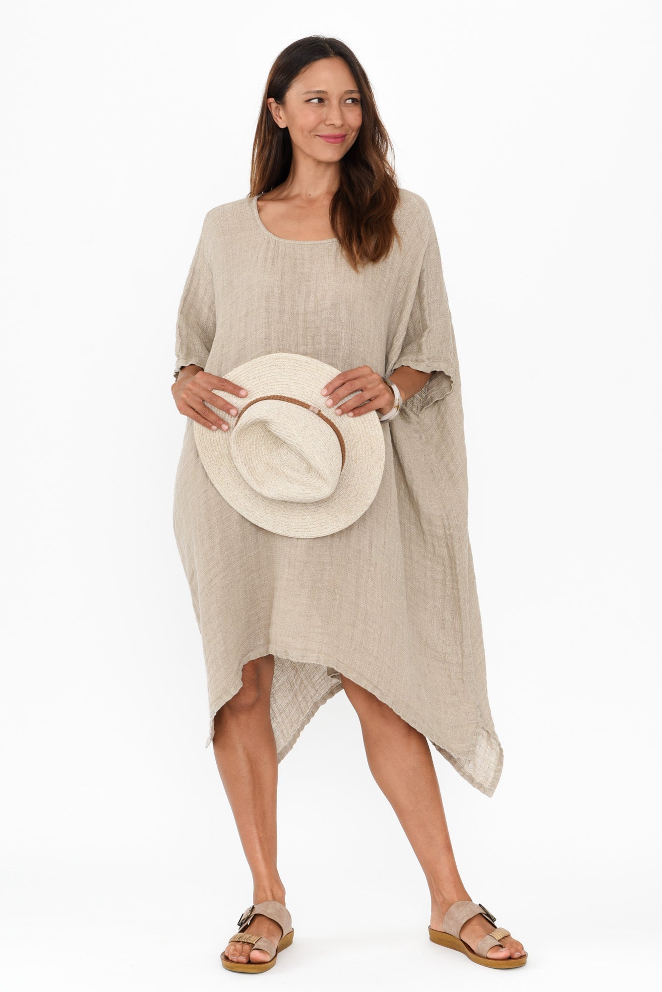 Belize Natural Linen Kaftan