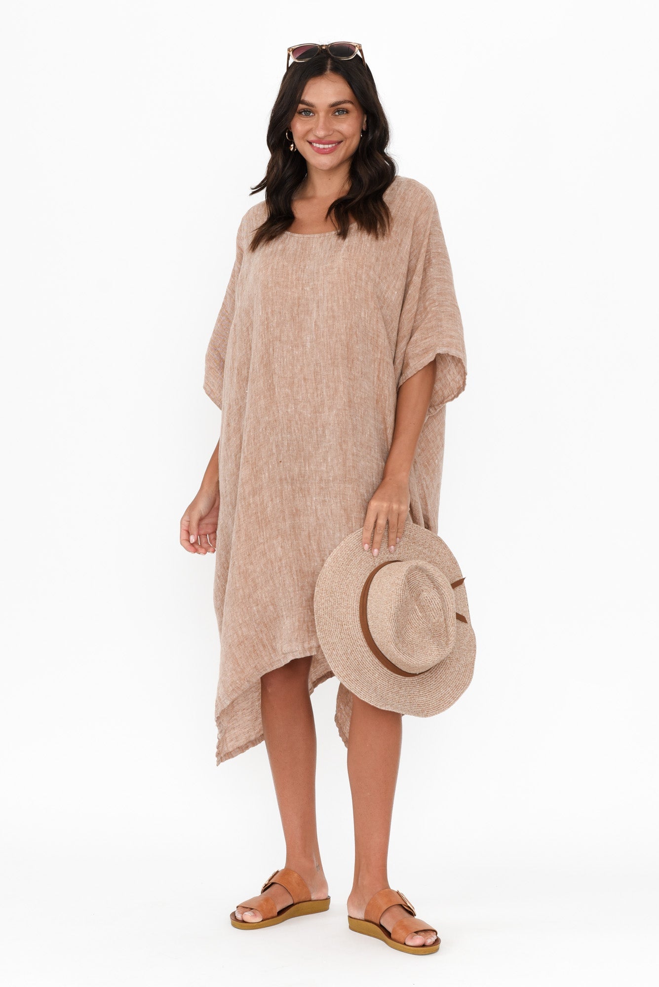 Belize Rust Linen Kaftan