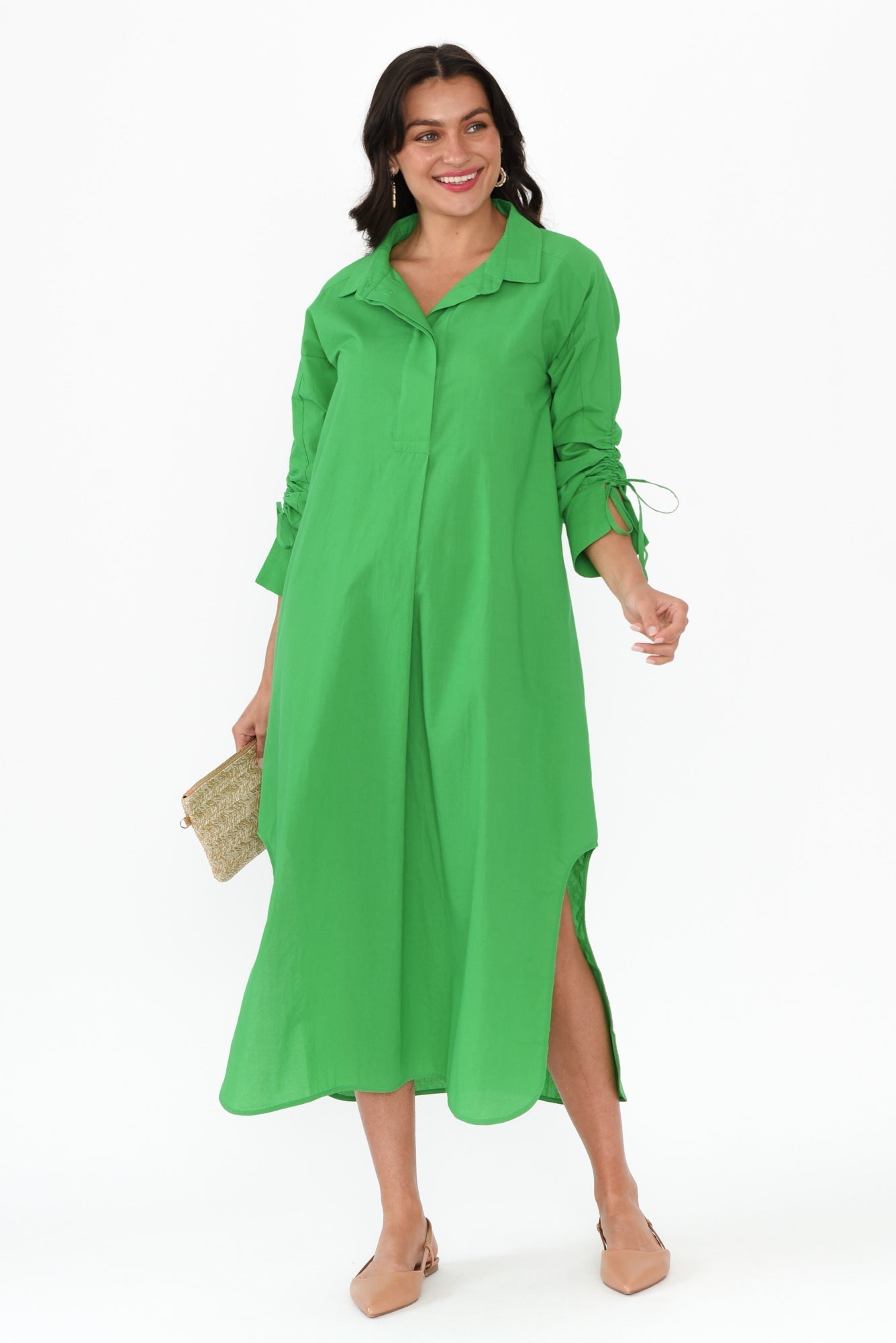 Billy Green Cotton Poplin Dress