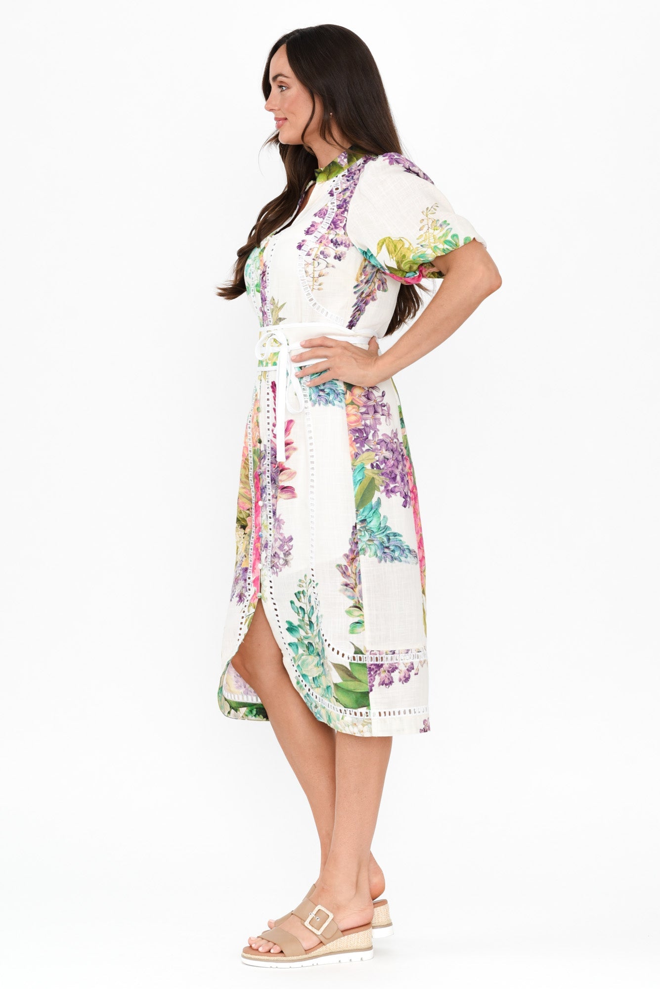 Carlyle Wisteria Alba Linen Blend Dress