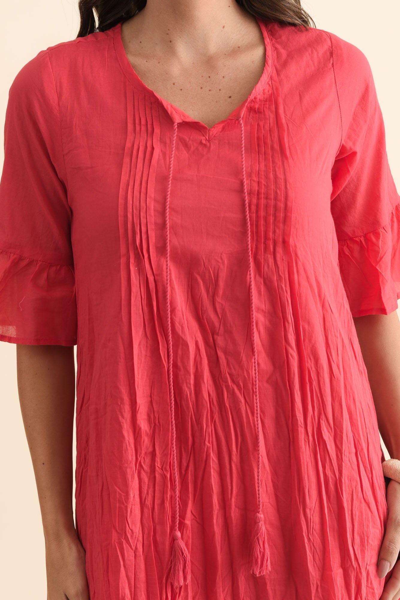 Cayman Cherry Cotton Tunic Dress