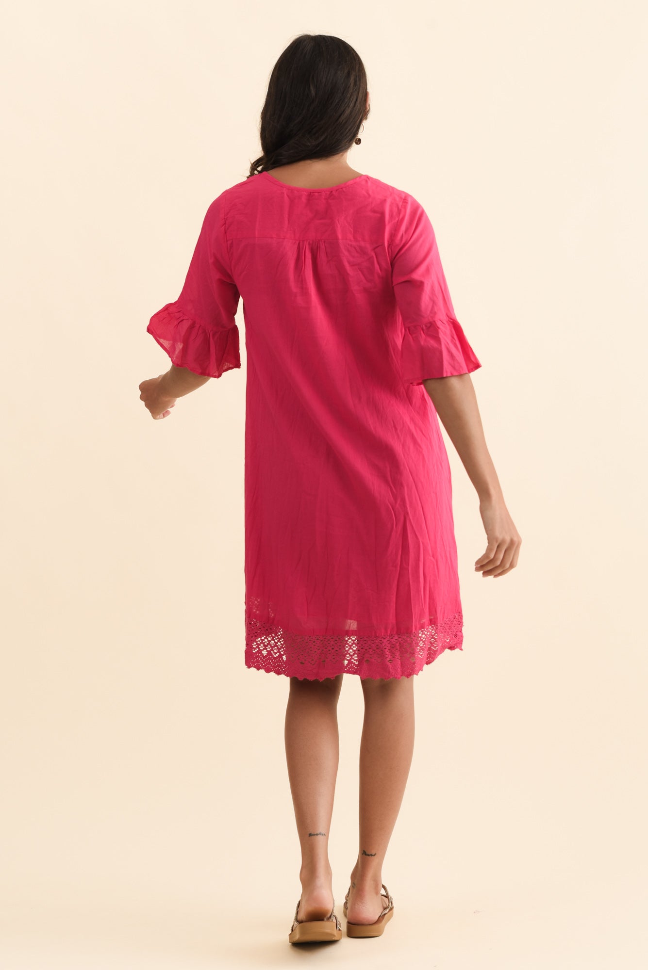 Cayman Fuchsia Cotton Tunic Dress