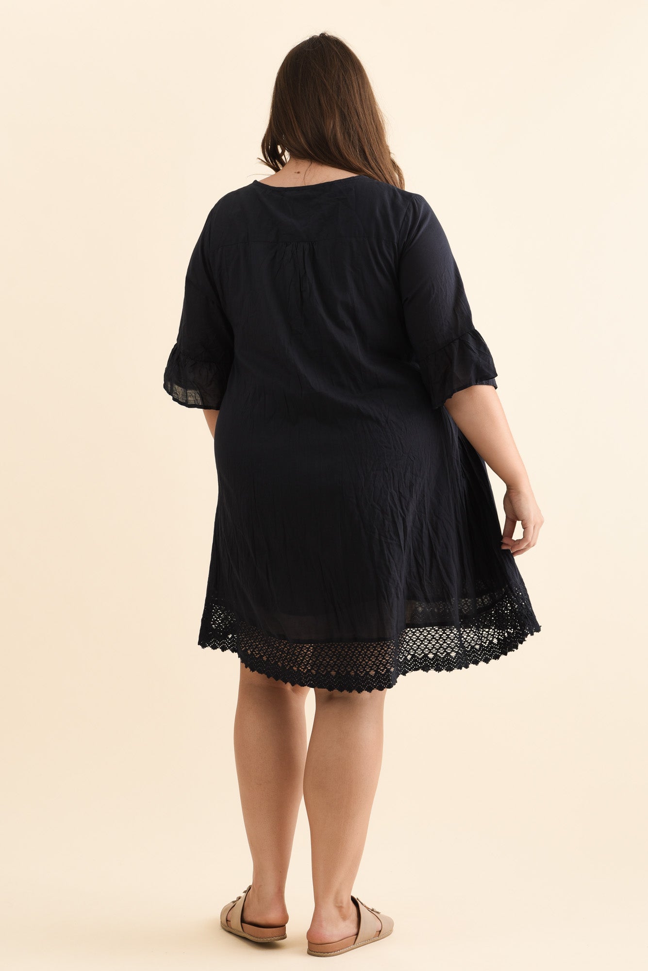 Cayman Navy Cotton Tunic Dress