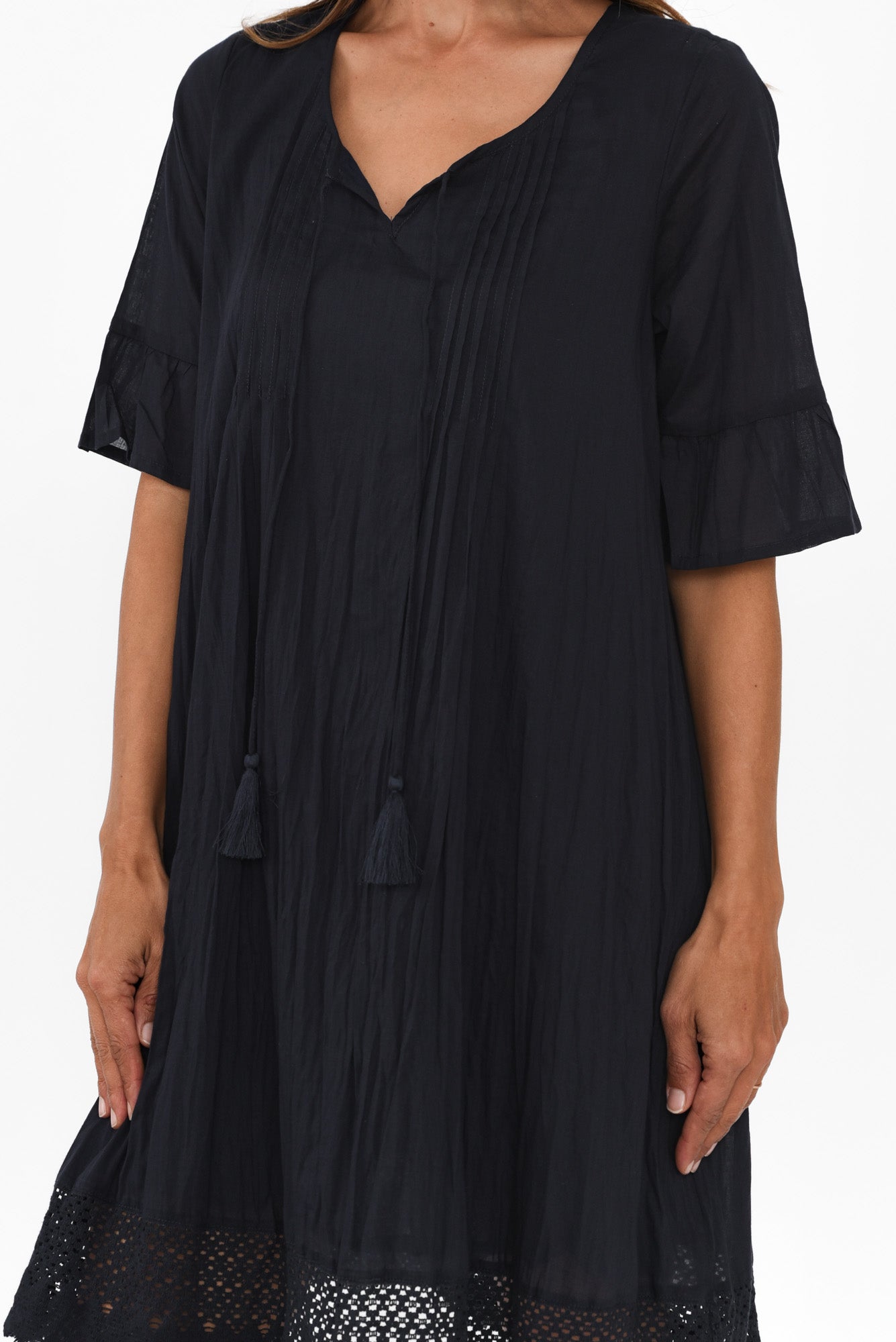 Cayman Navy Cotton Tunic Dress