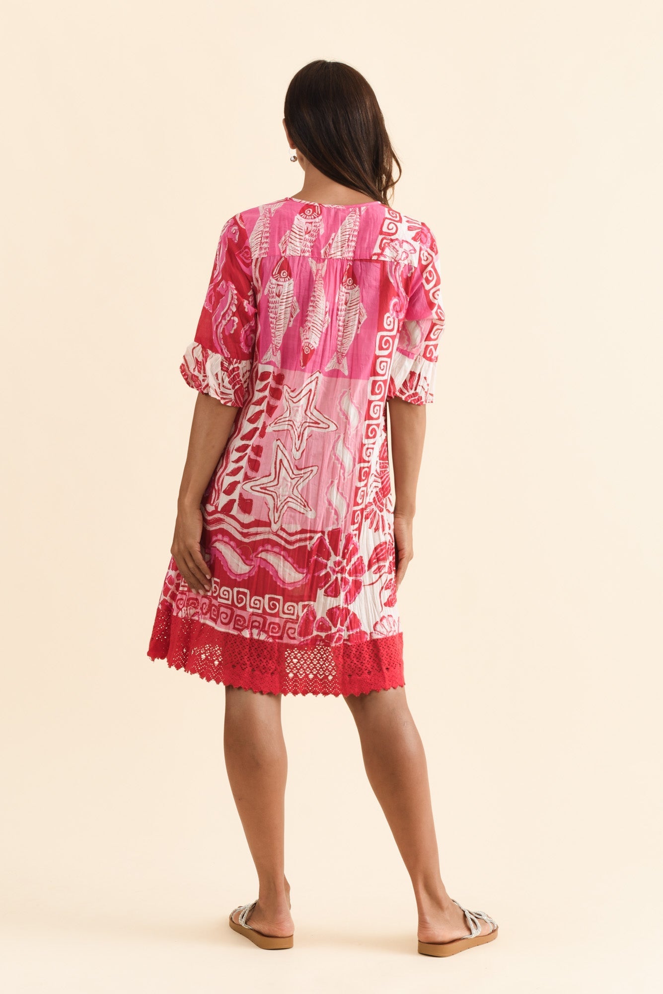 Cayman Red Sea Cotton Tunic Dress