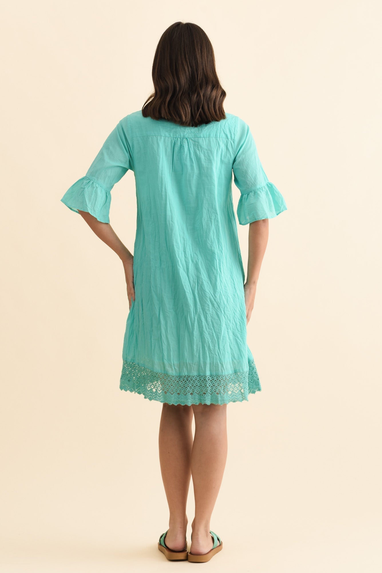 Cayman Sky Blue Cotton Tunic Dress