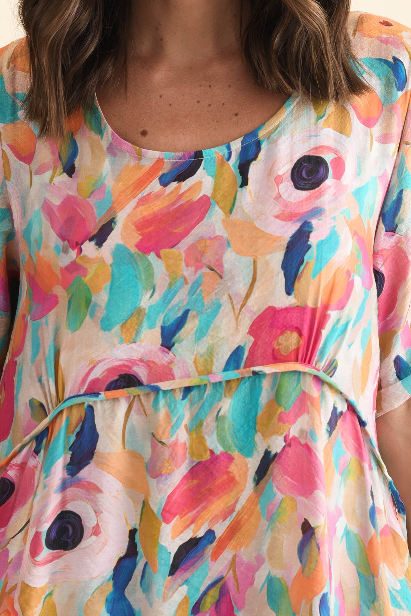 Christie Pink Floral Pocket Dress