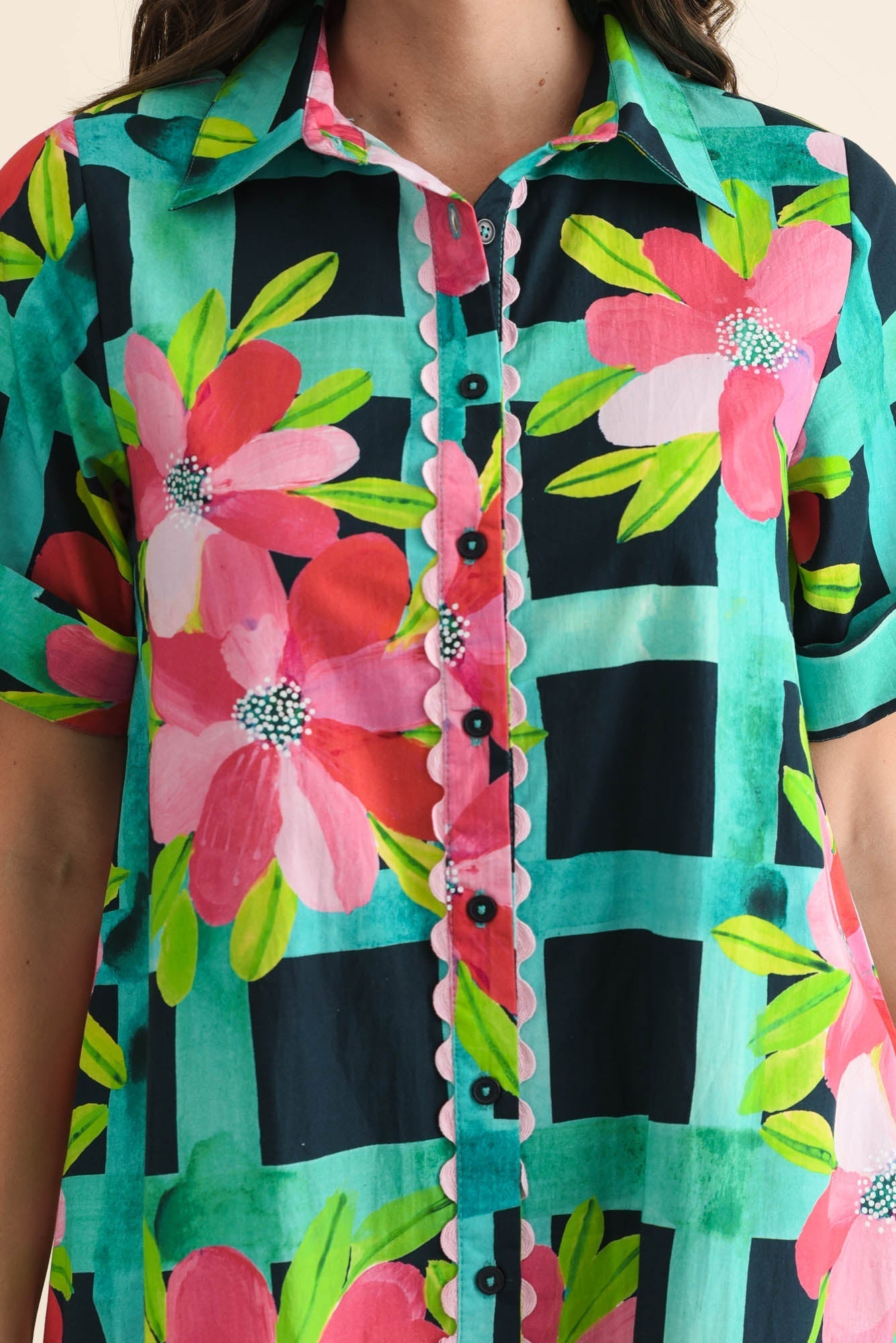 Como Pink Bloom Cotton Dress