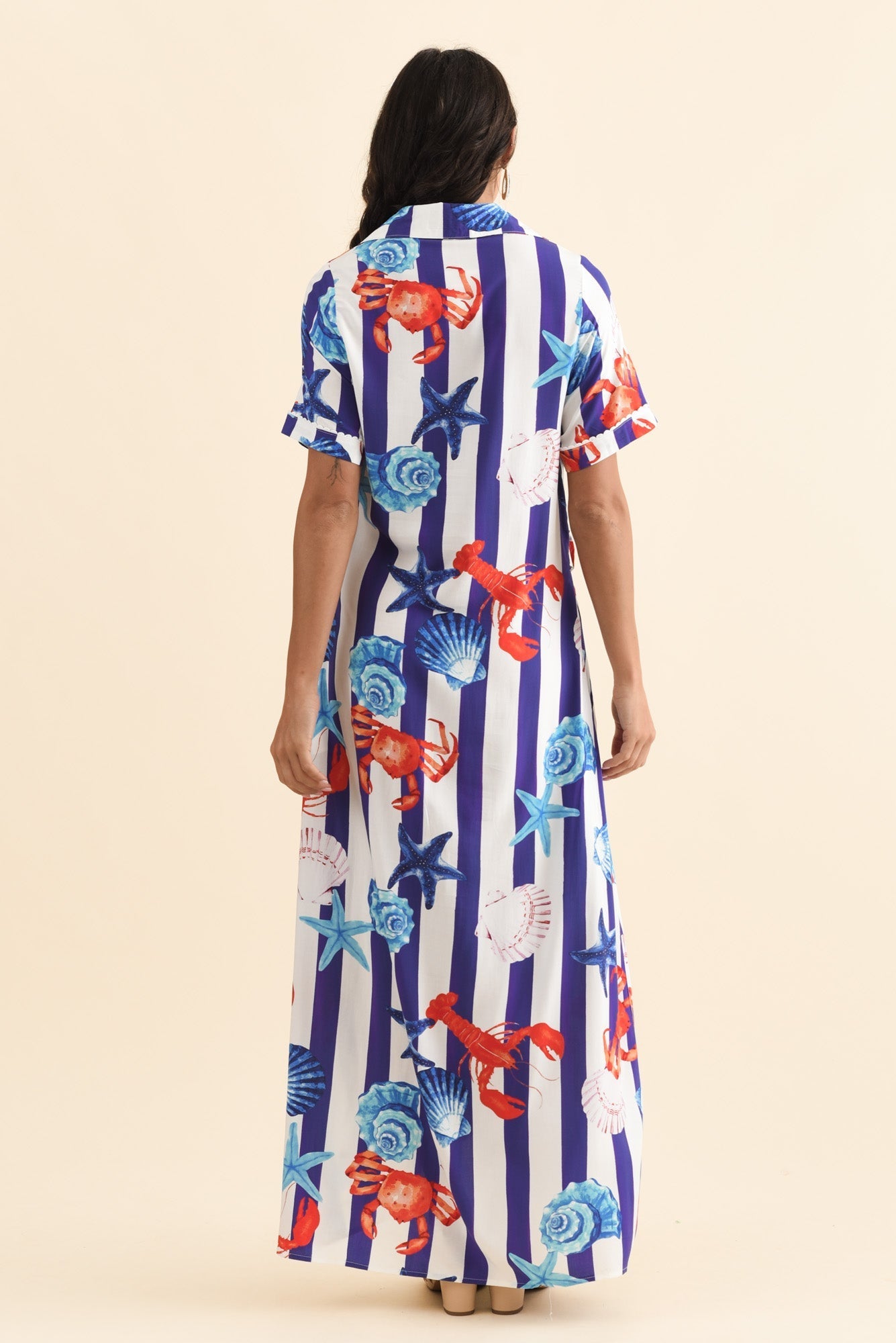 Corine Blue Beach Tie Dress