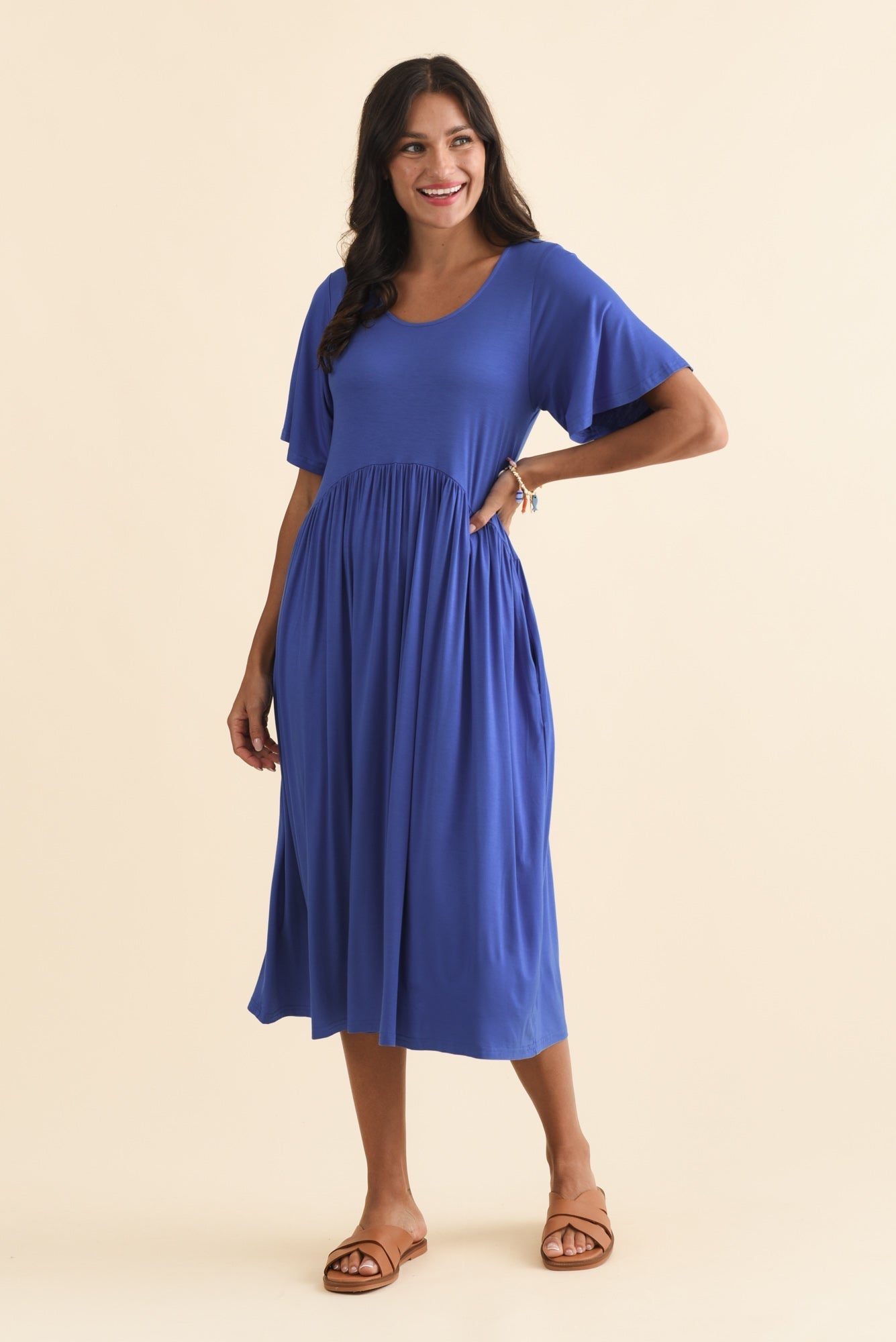 Dalton Cobalt Crescent Dress