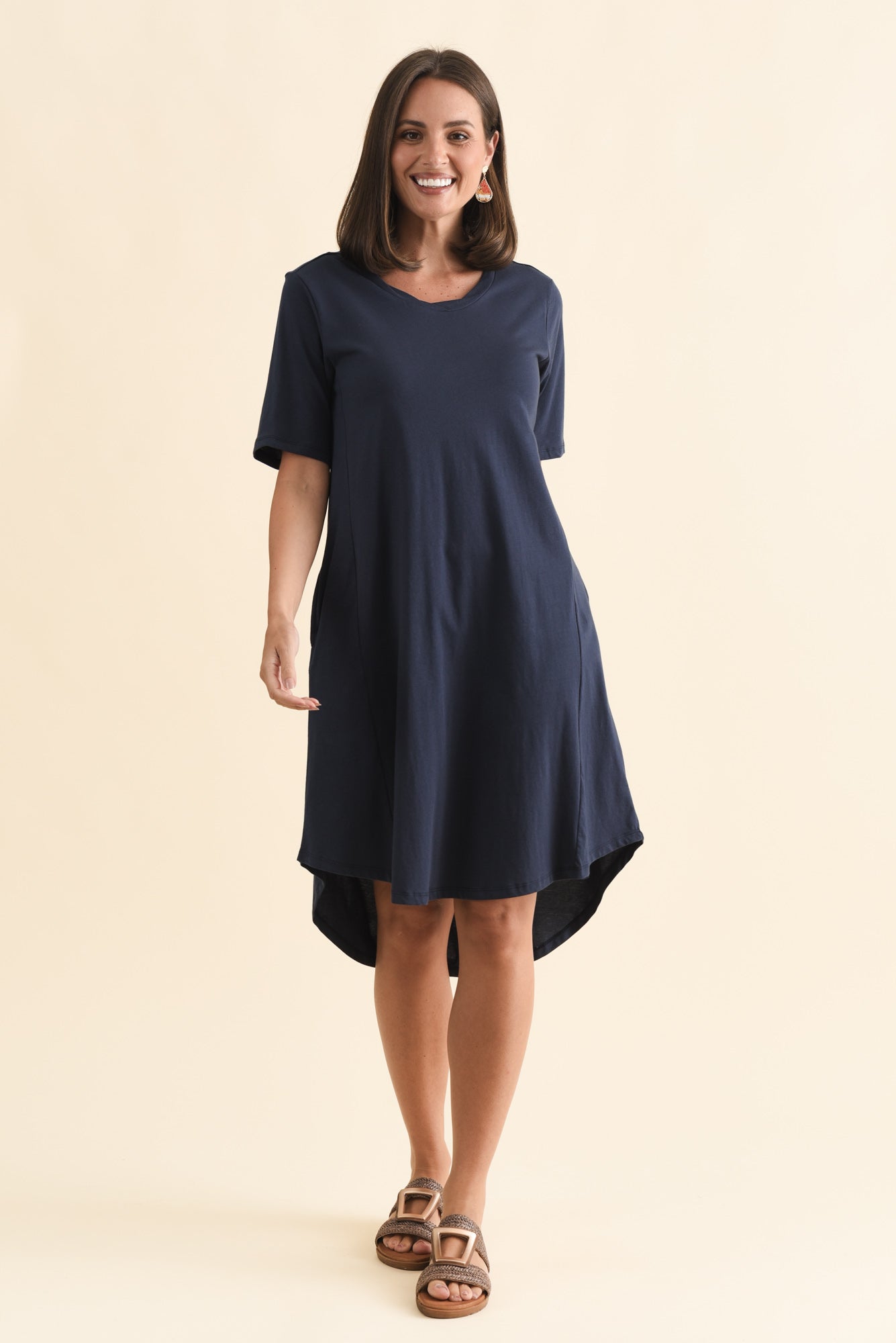 Florida Navy Cotton Tee Dress
