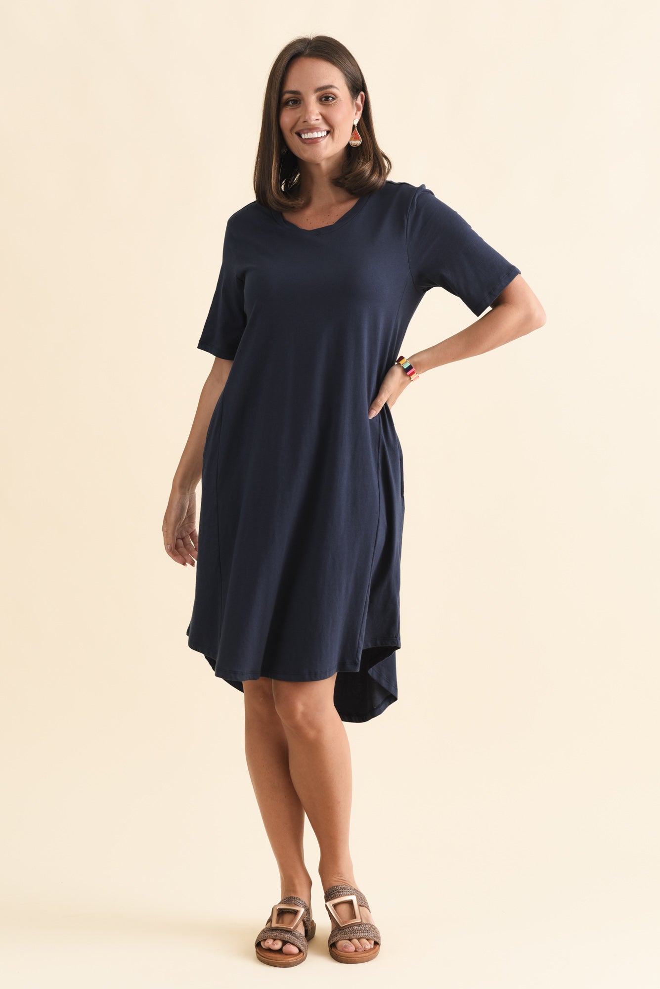 Florida Navy Cotton Tee Dress