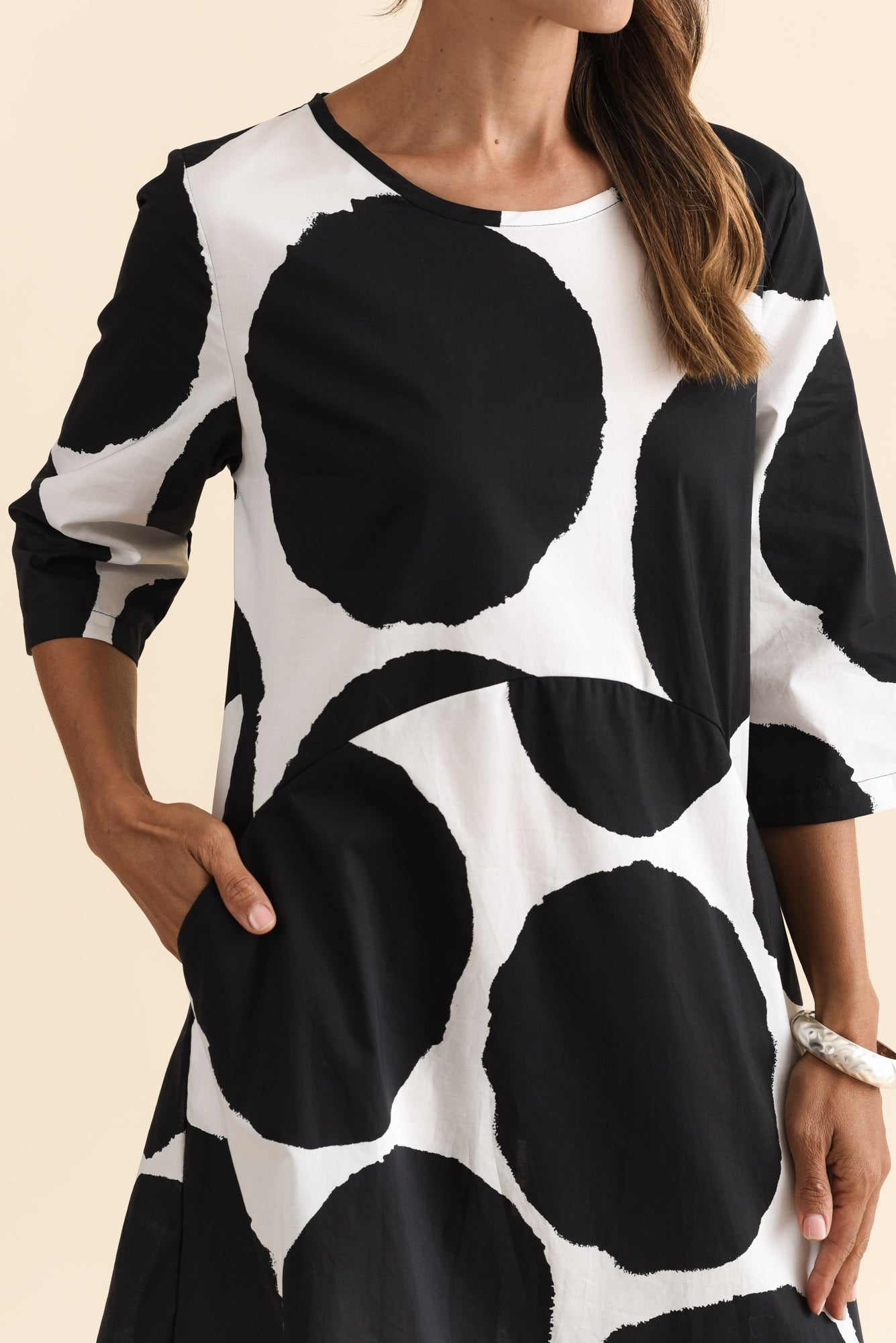 Hannah Black Spot Cotton Dress