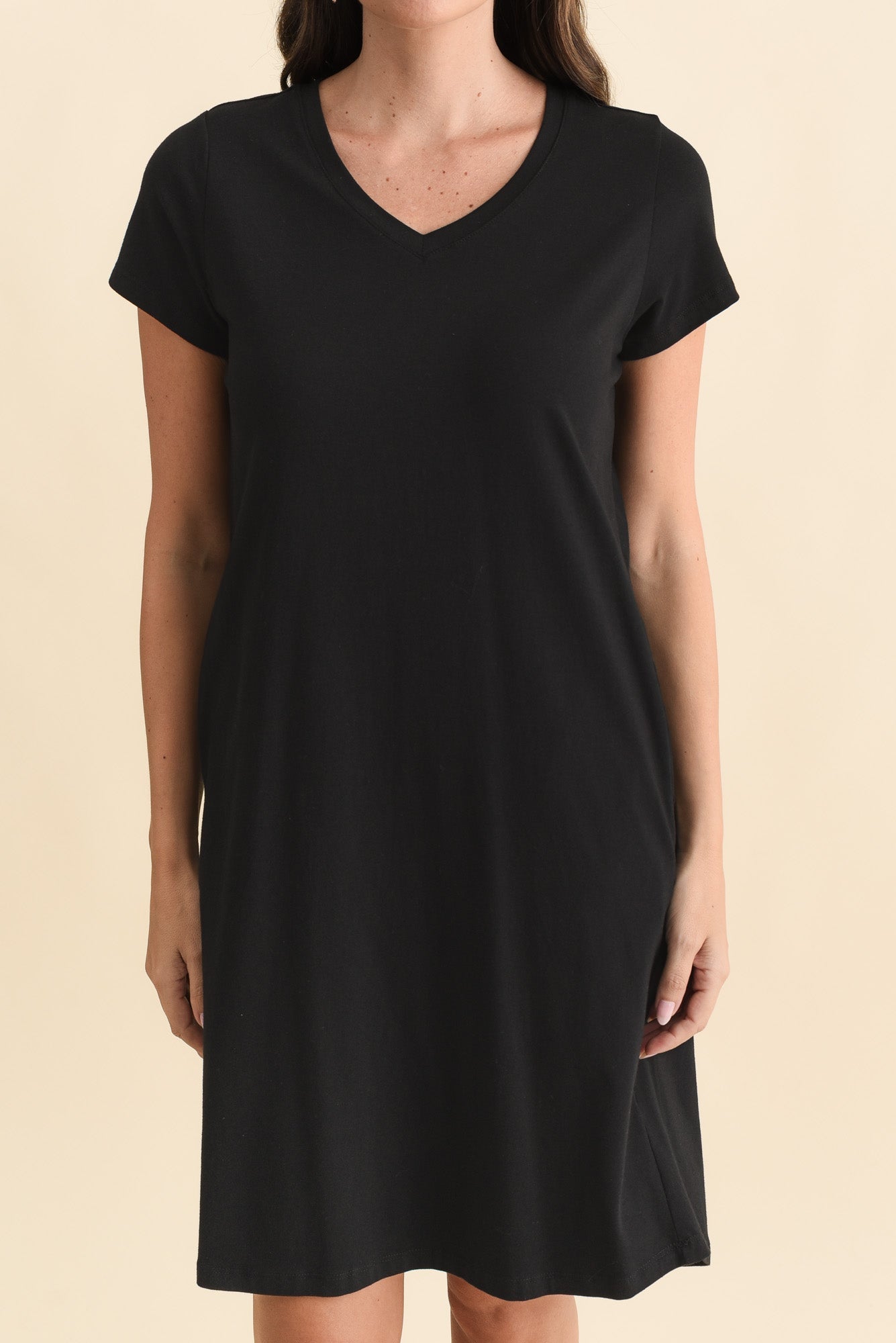 Harley Black Cotton Tee Dress