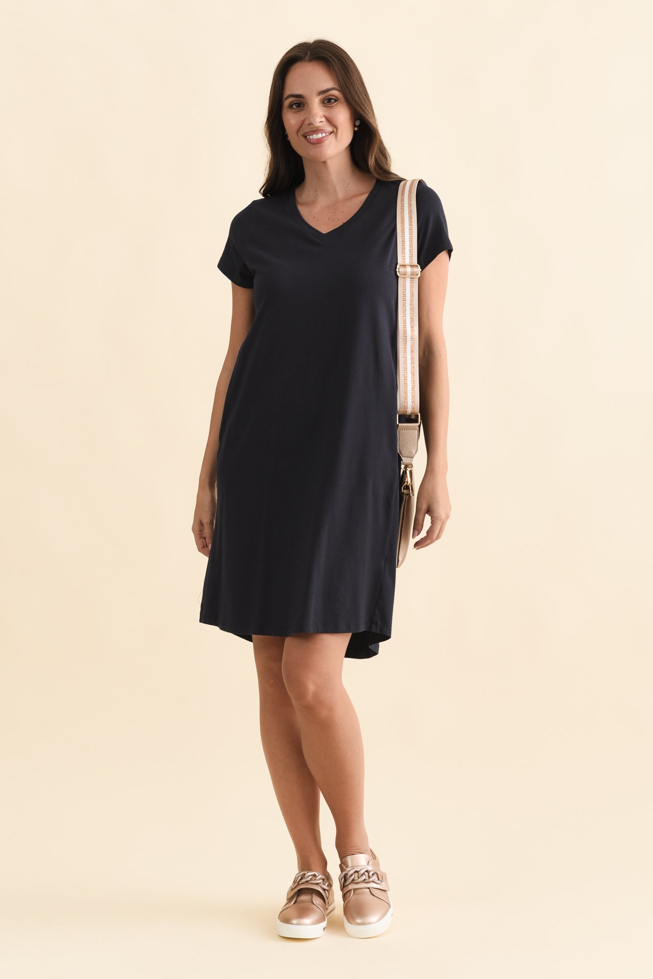 Harley Navy Cotton Tee Dress