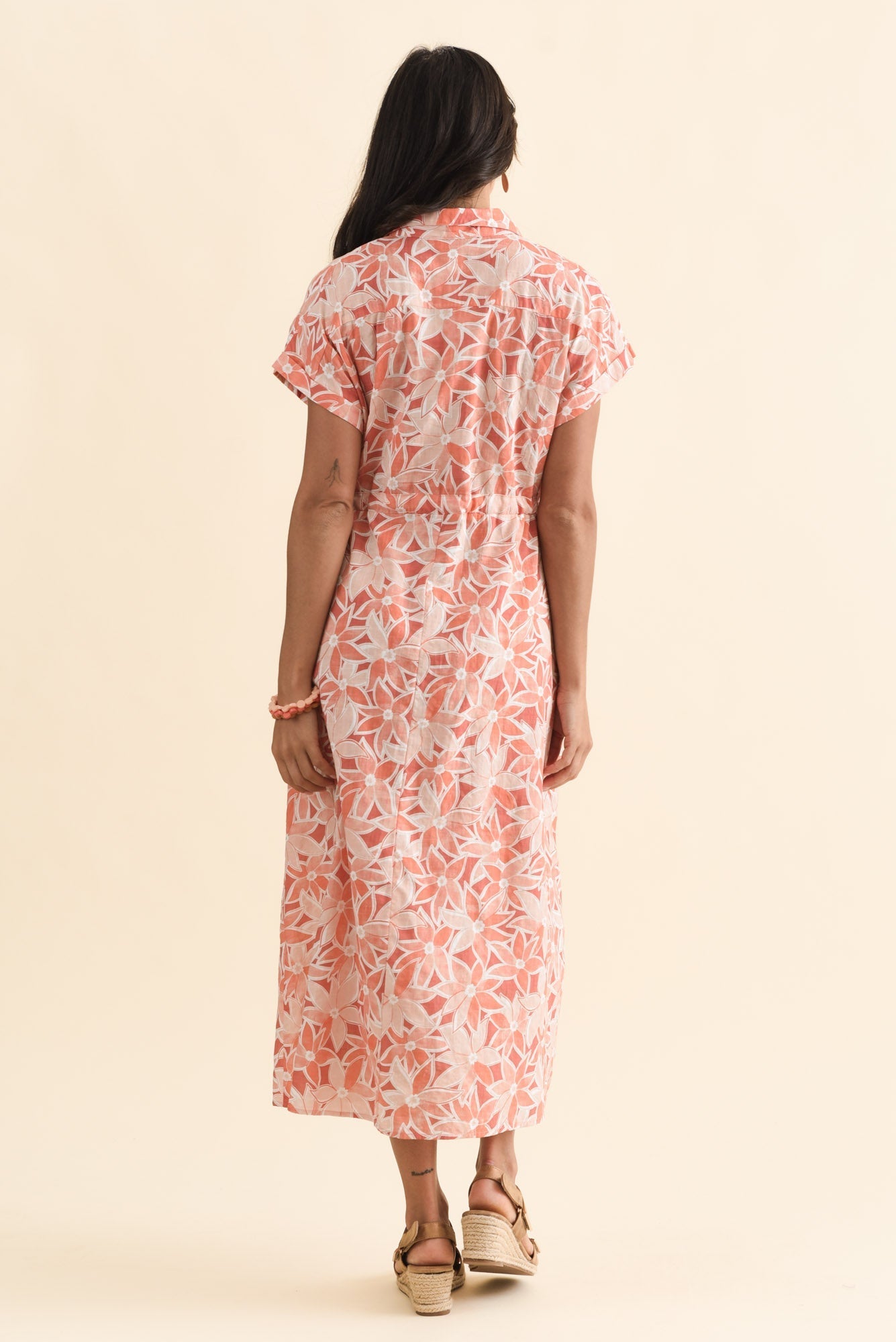 Jacqueline Red Flower Tie Dress