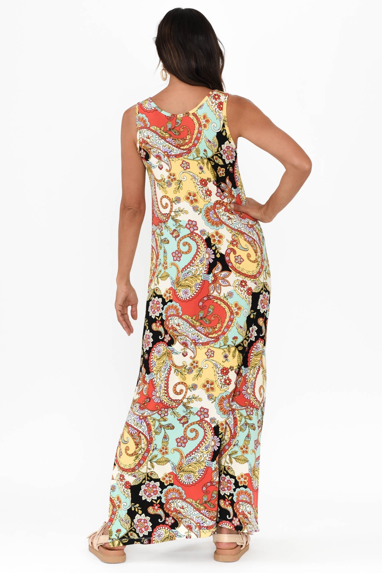 Janet Rust Paisley Bamboo Maxi Dress