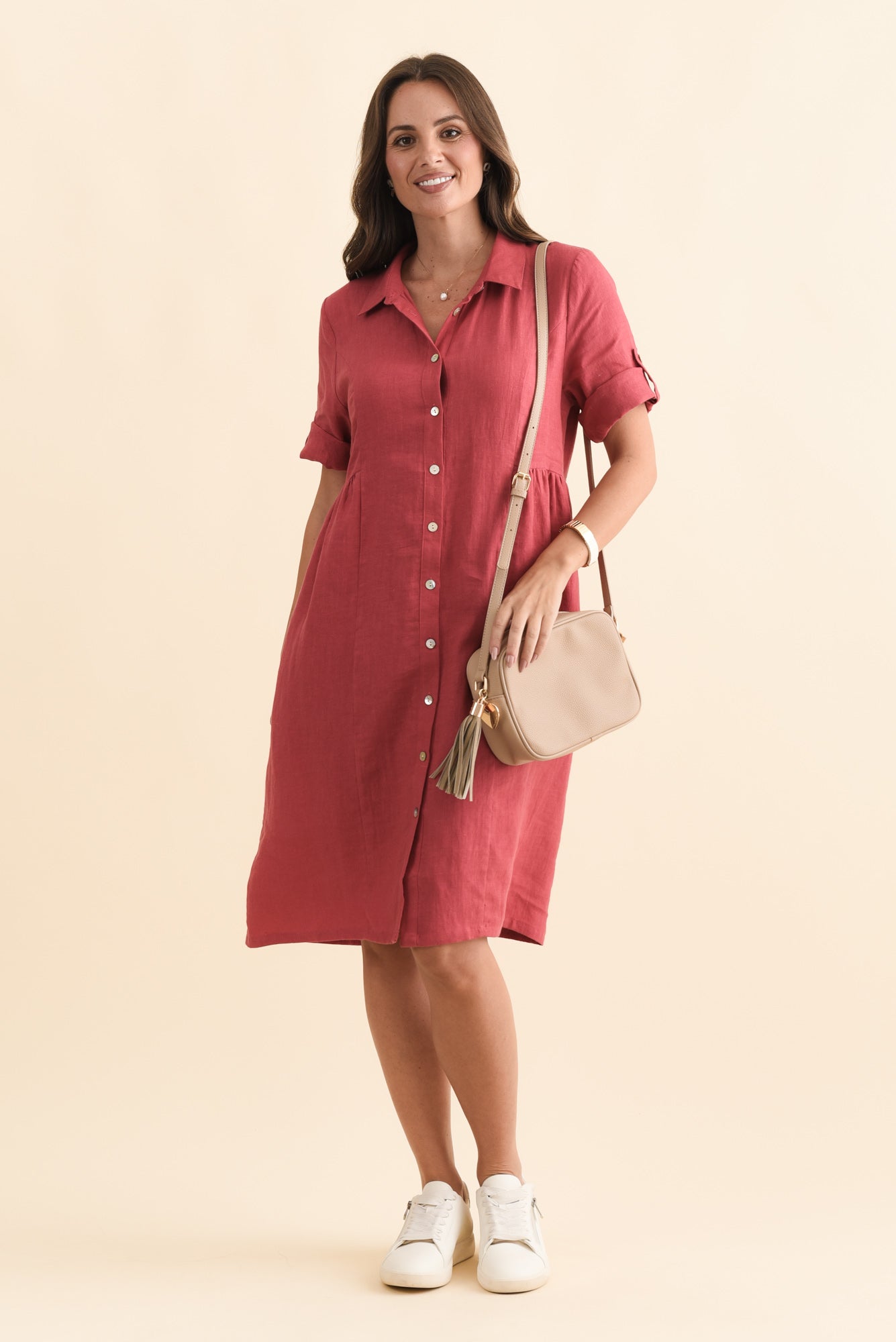 Katy Berry Linen Pocket Dress