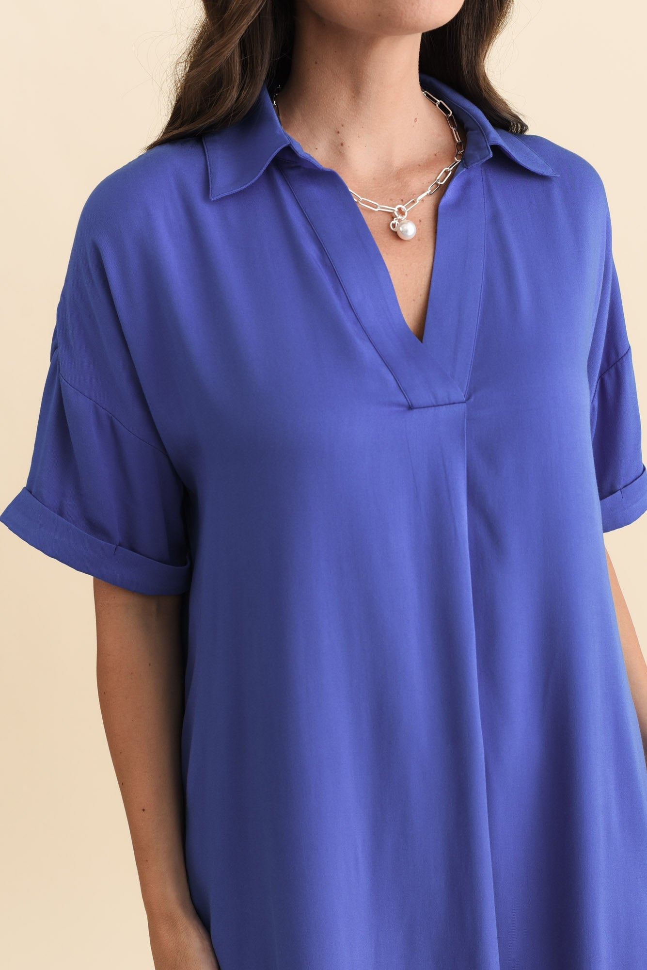 Kazi Cobalt Shirt Dress