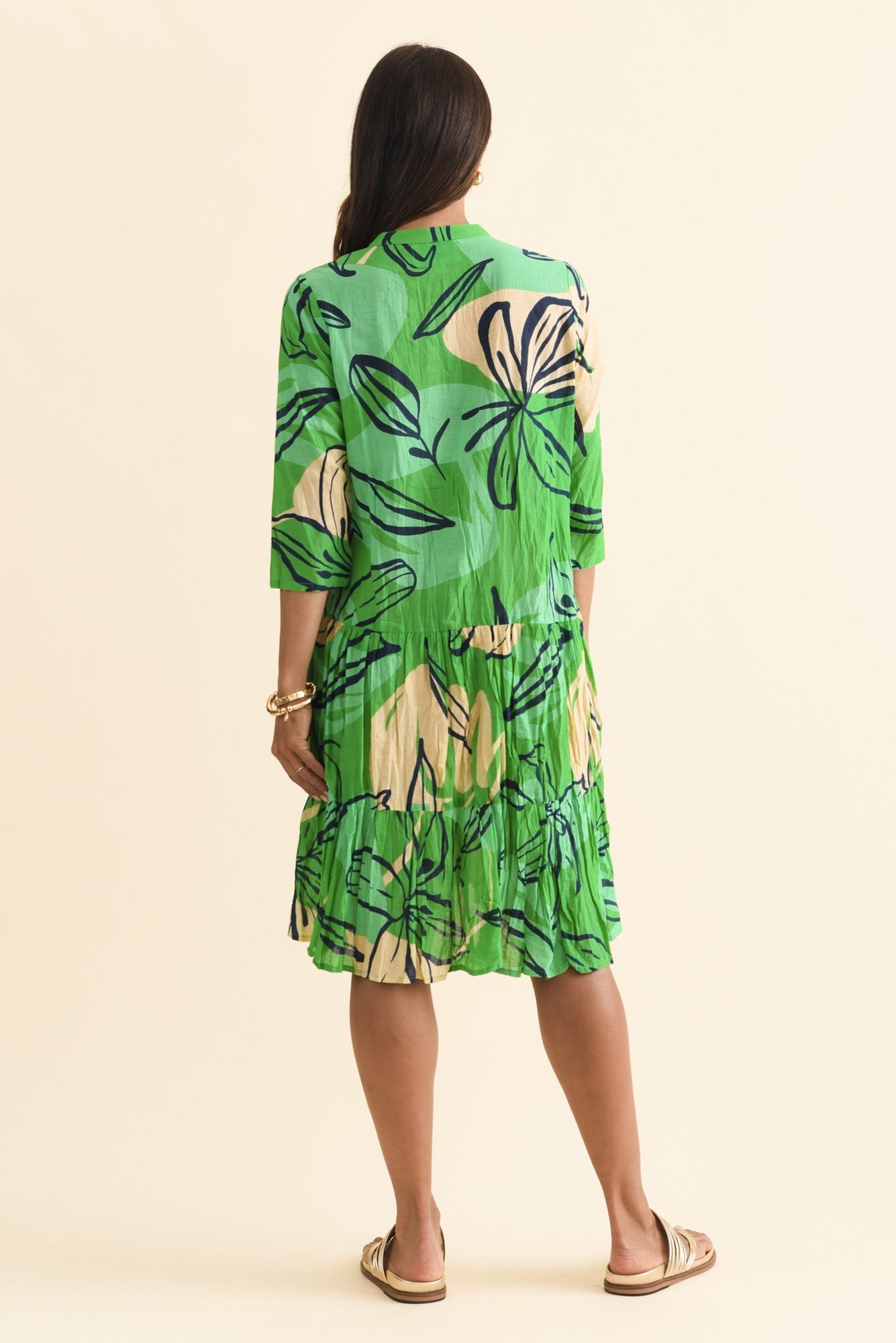 Larissa Green Lily Cotton Pleated Dress