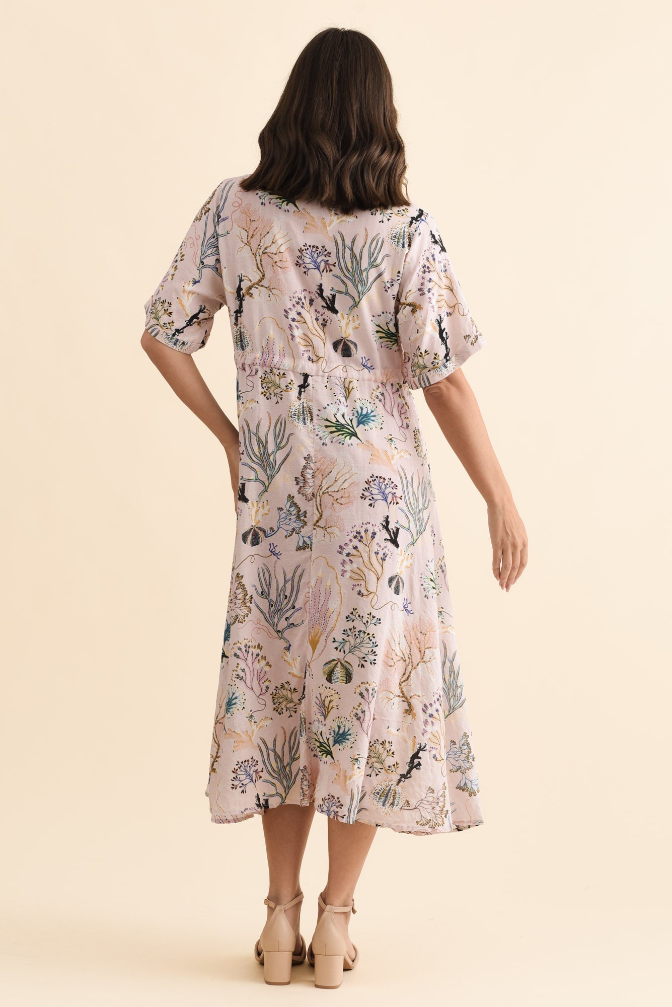 Leigh Pink Reef Tie Dress