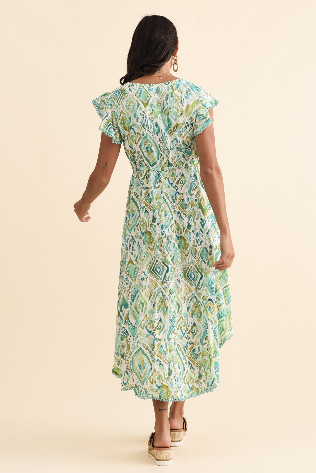 Libby Green Mosaic Midi Dress