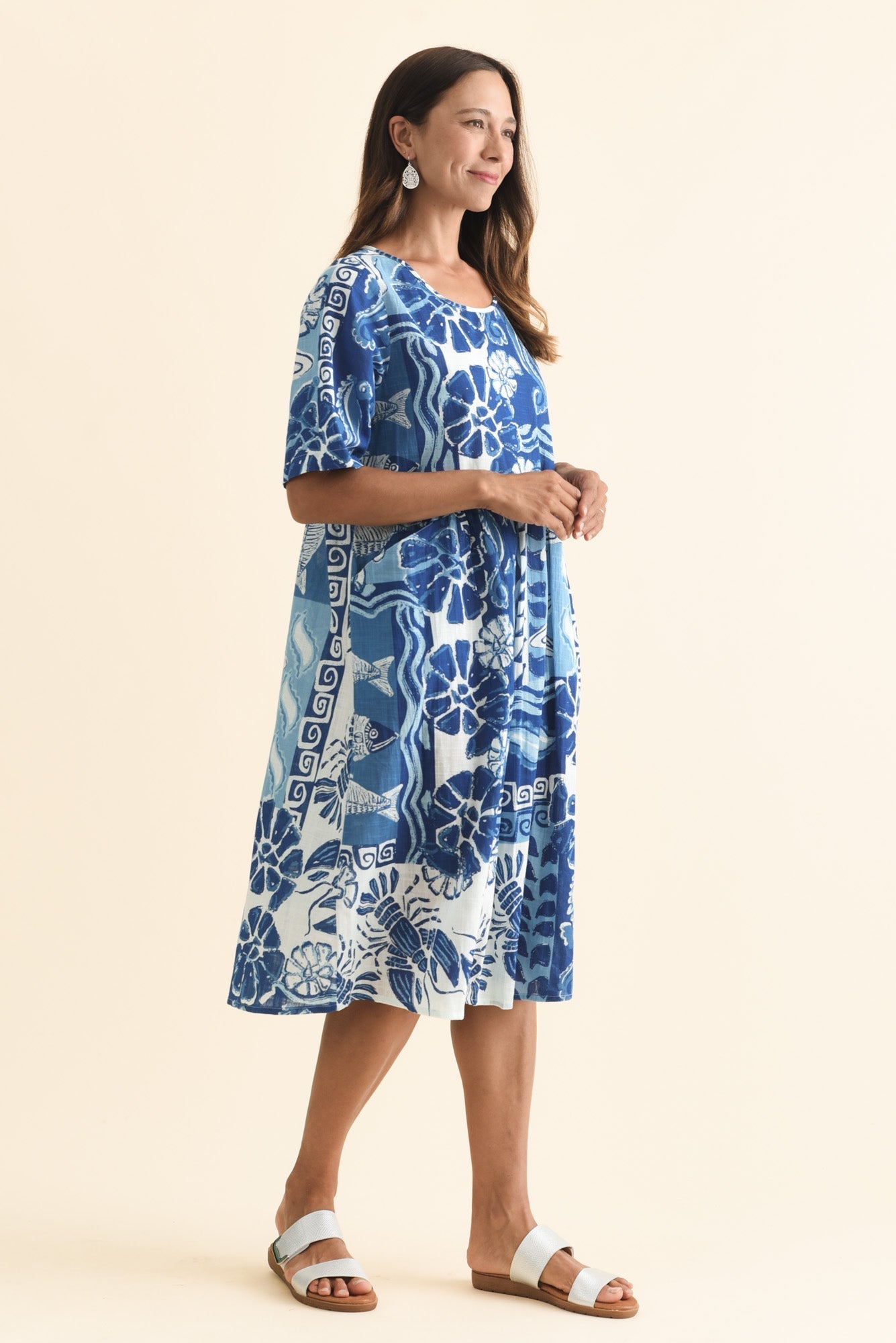 Mackie Blue Ocean Cotton Pocket Dress