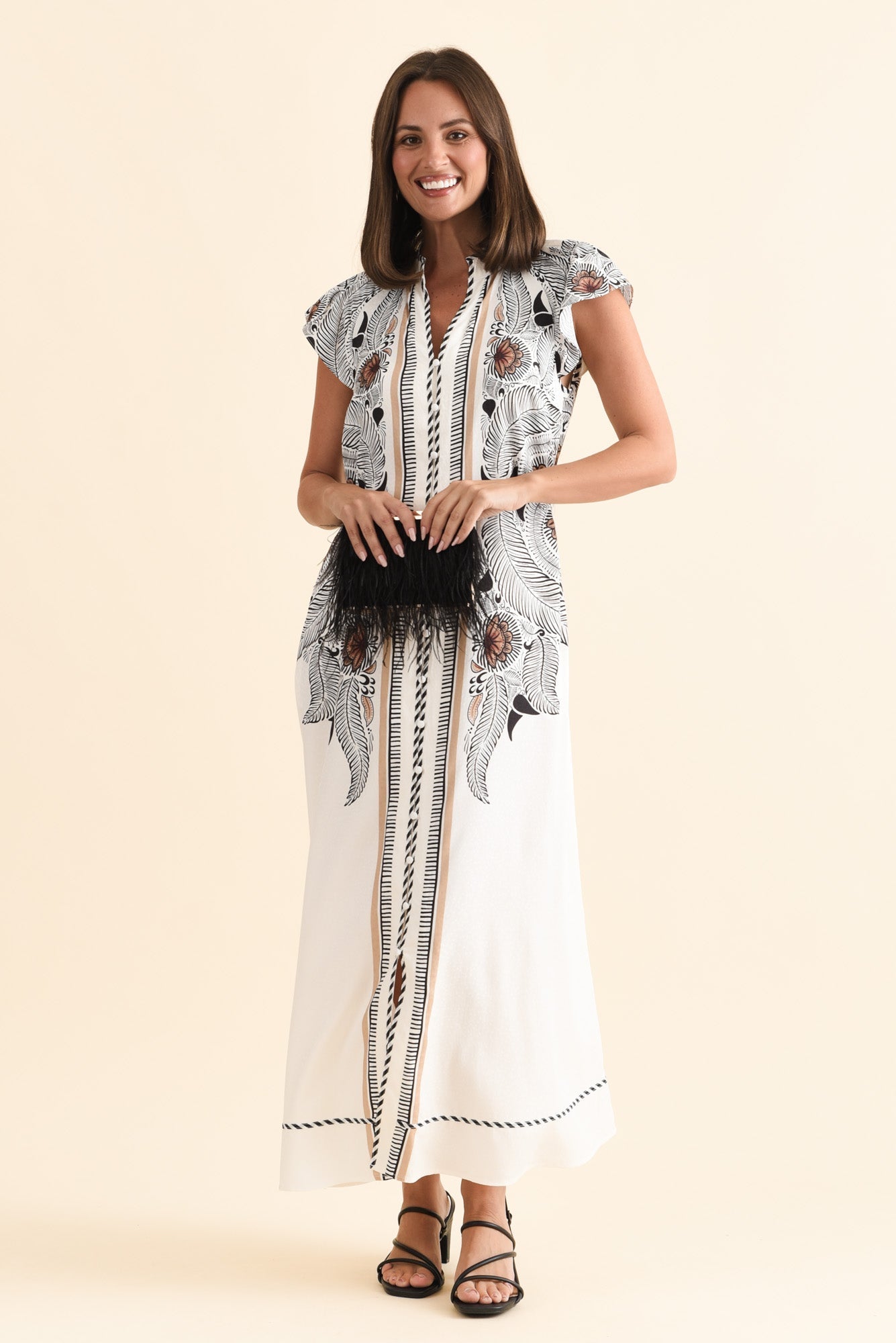 Malika Ivory Casablanca Tie Dress