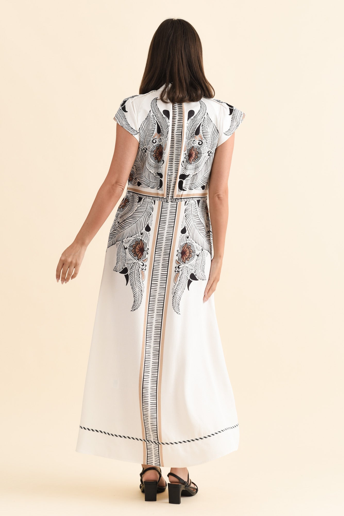 Malika Ivory Casablanca Tie Dress
