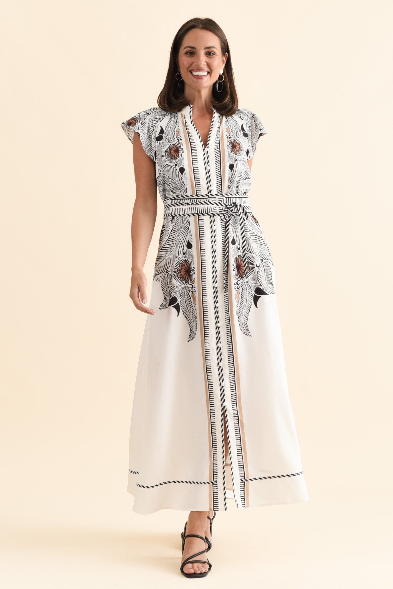 Malika Ivory Casablanca Tie Dress