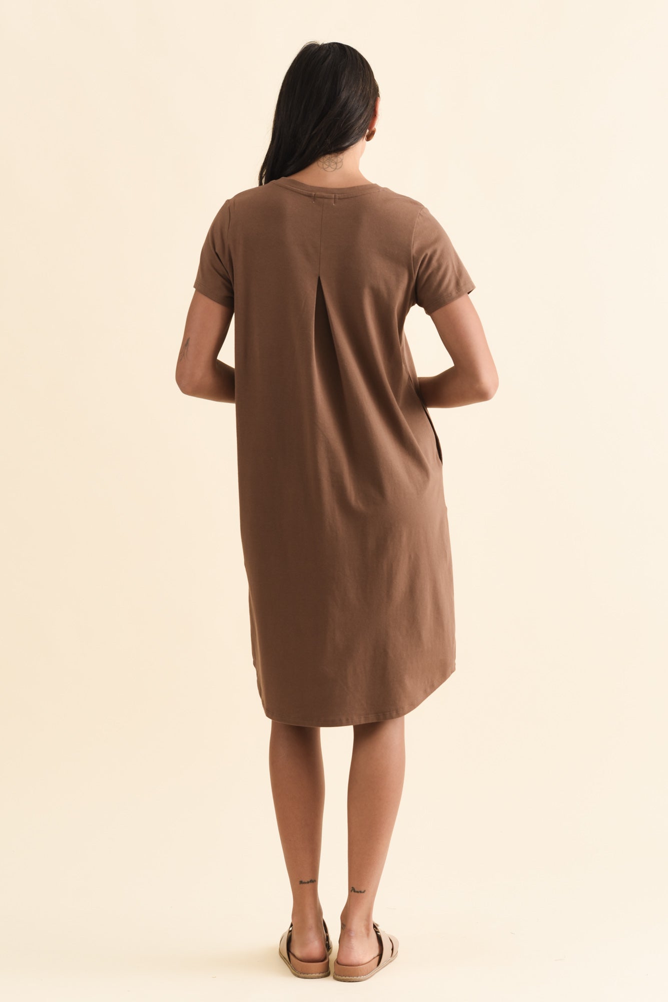 Mandy Chocolate Cotton Tee Dress