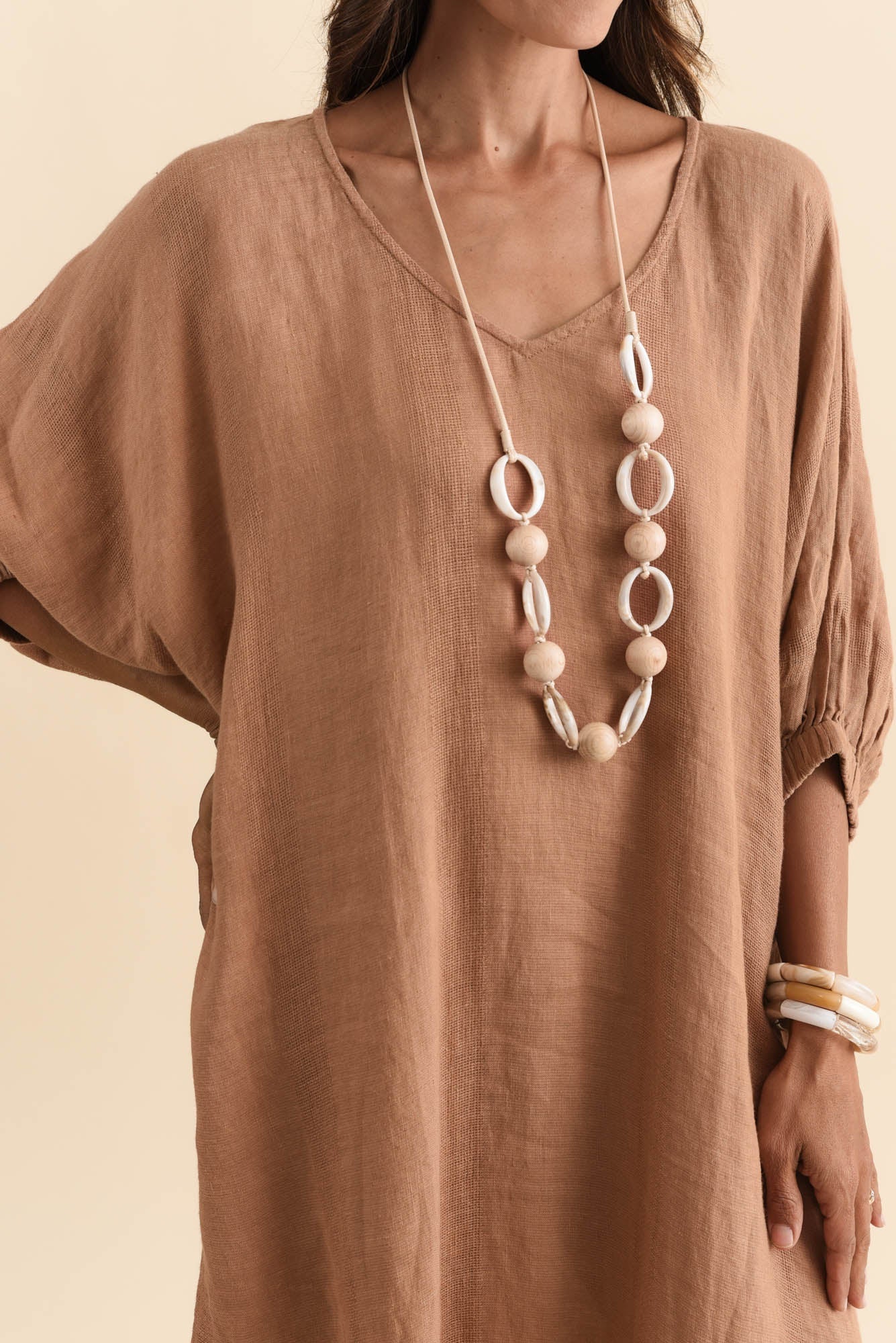 Marcel Mocha Linen Dress