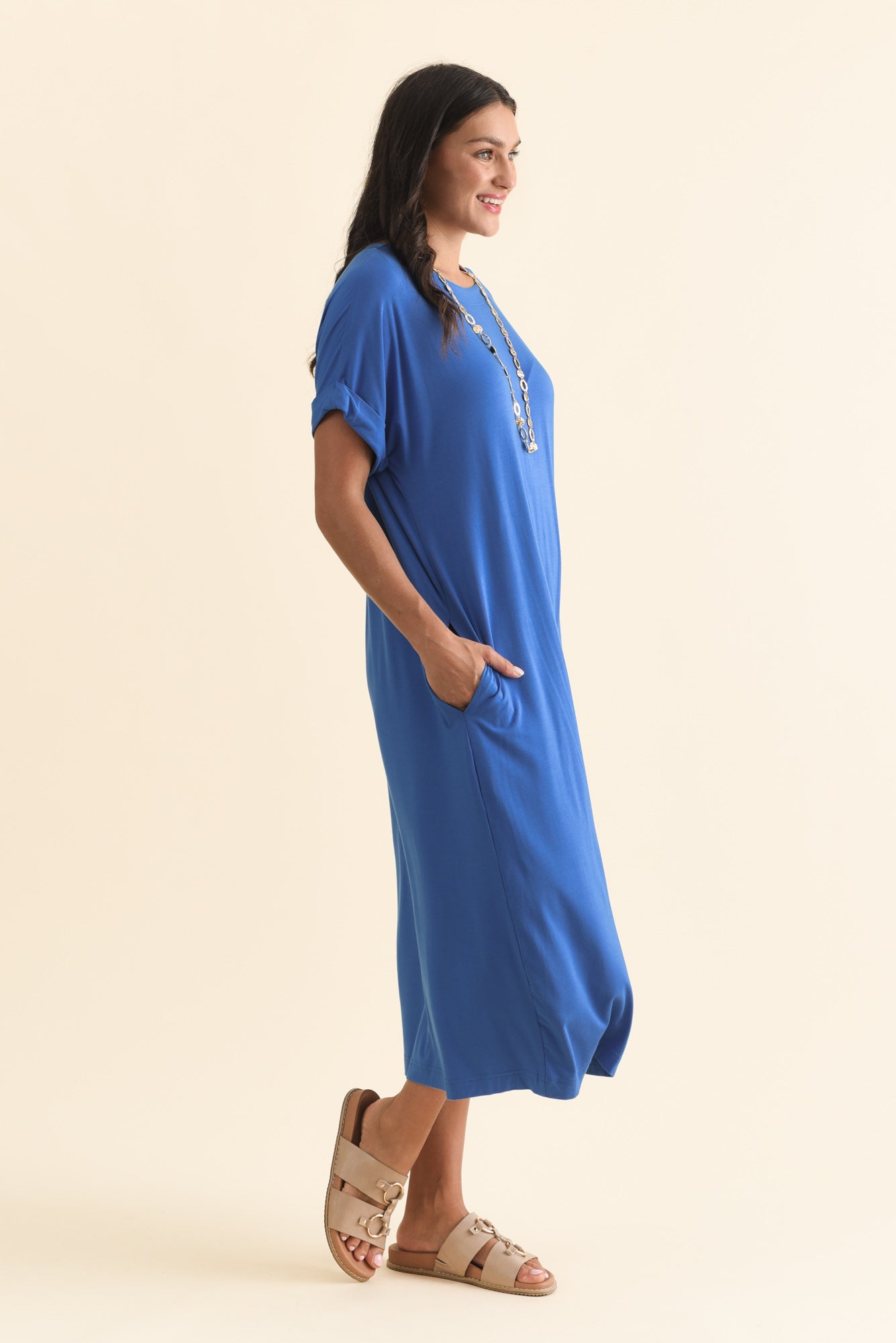 Monica Blue Bamboo Dress