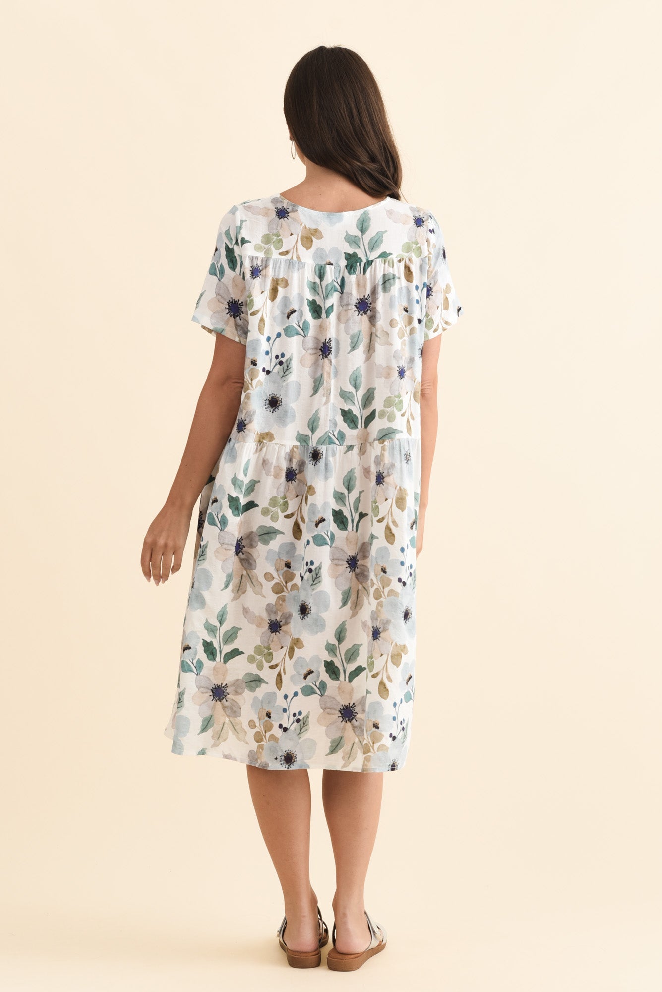 Murano Blue Flower Cotton Dress