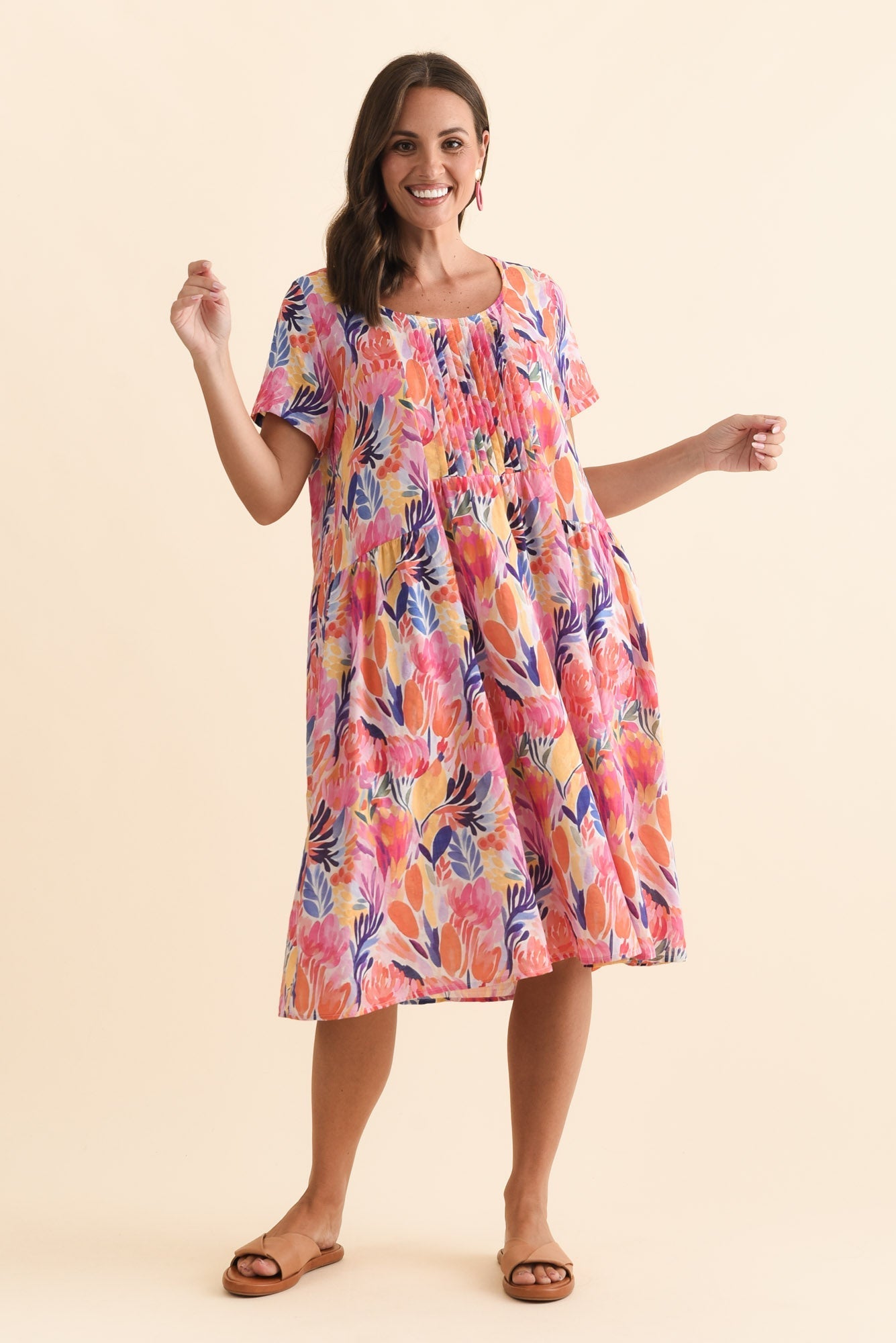 Murano Pink Garden Cotton Dress