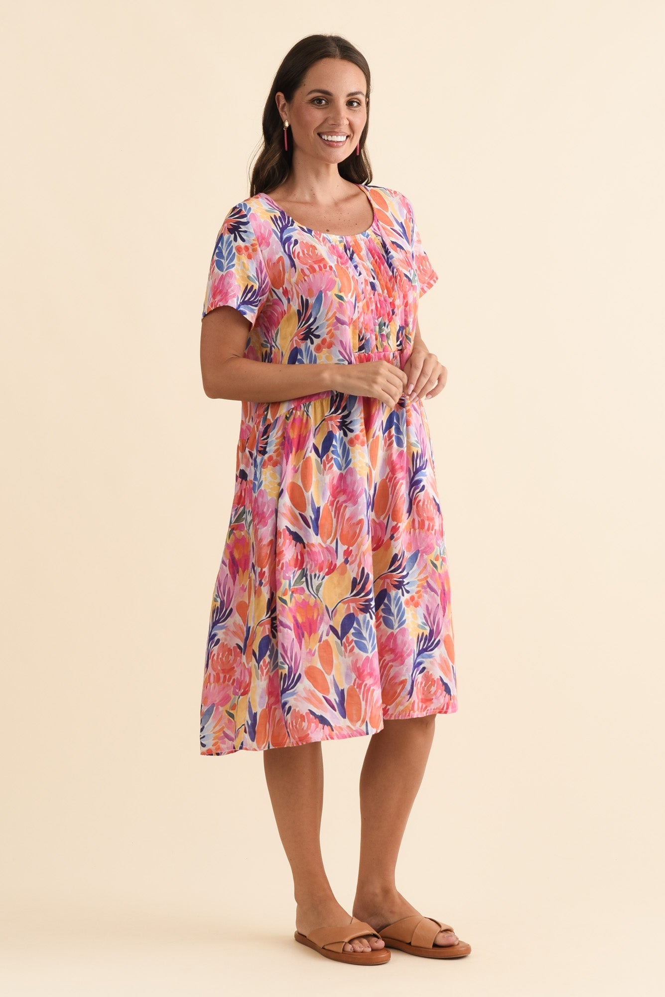 Murano Pink Garden Cotton Dress