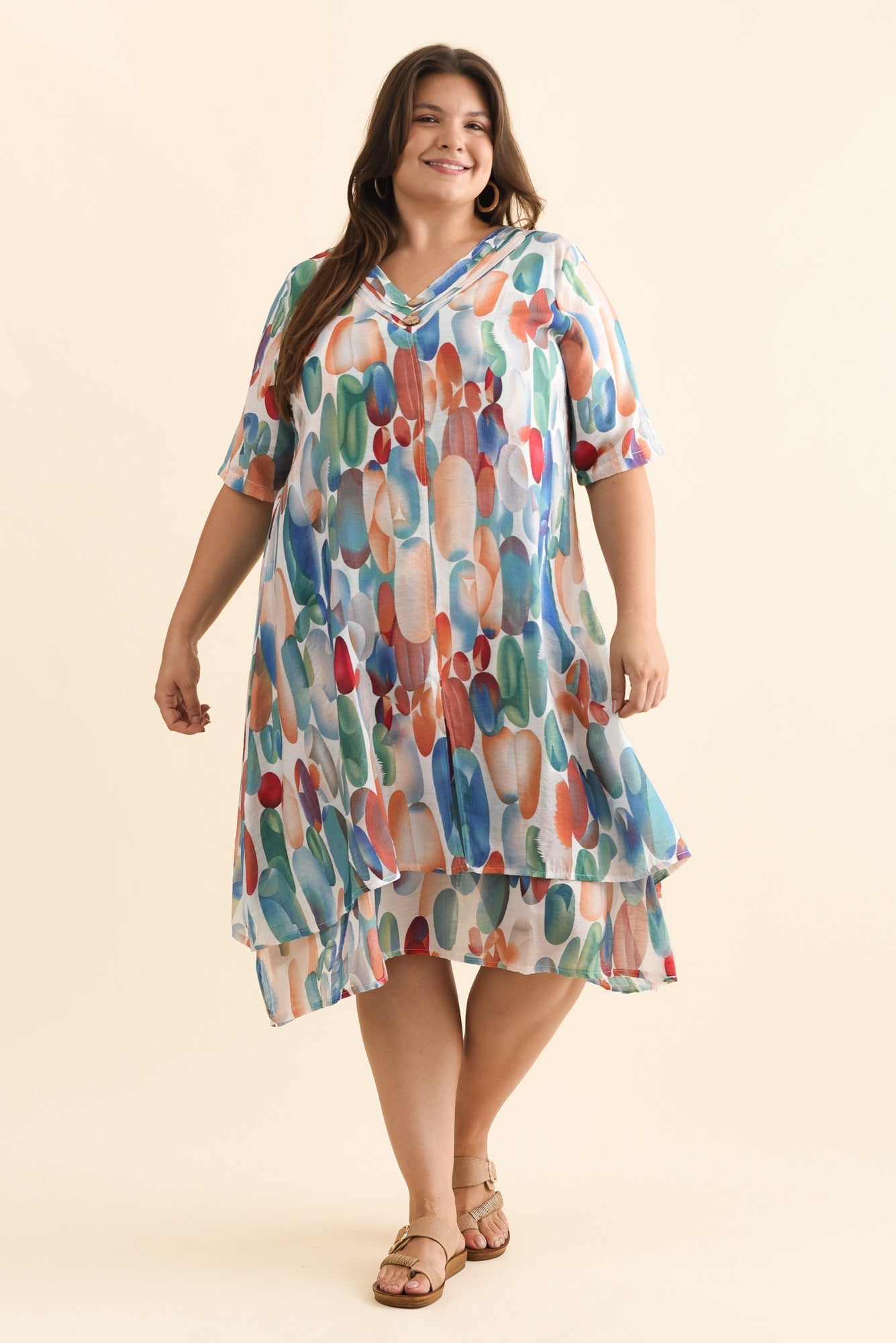 Nala Blue Circle Layers Dress