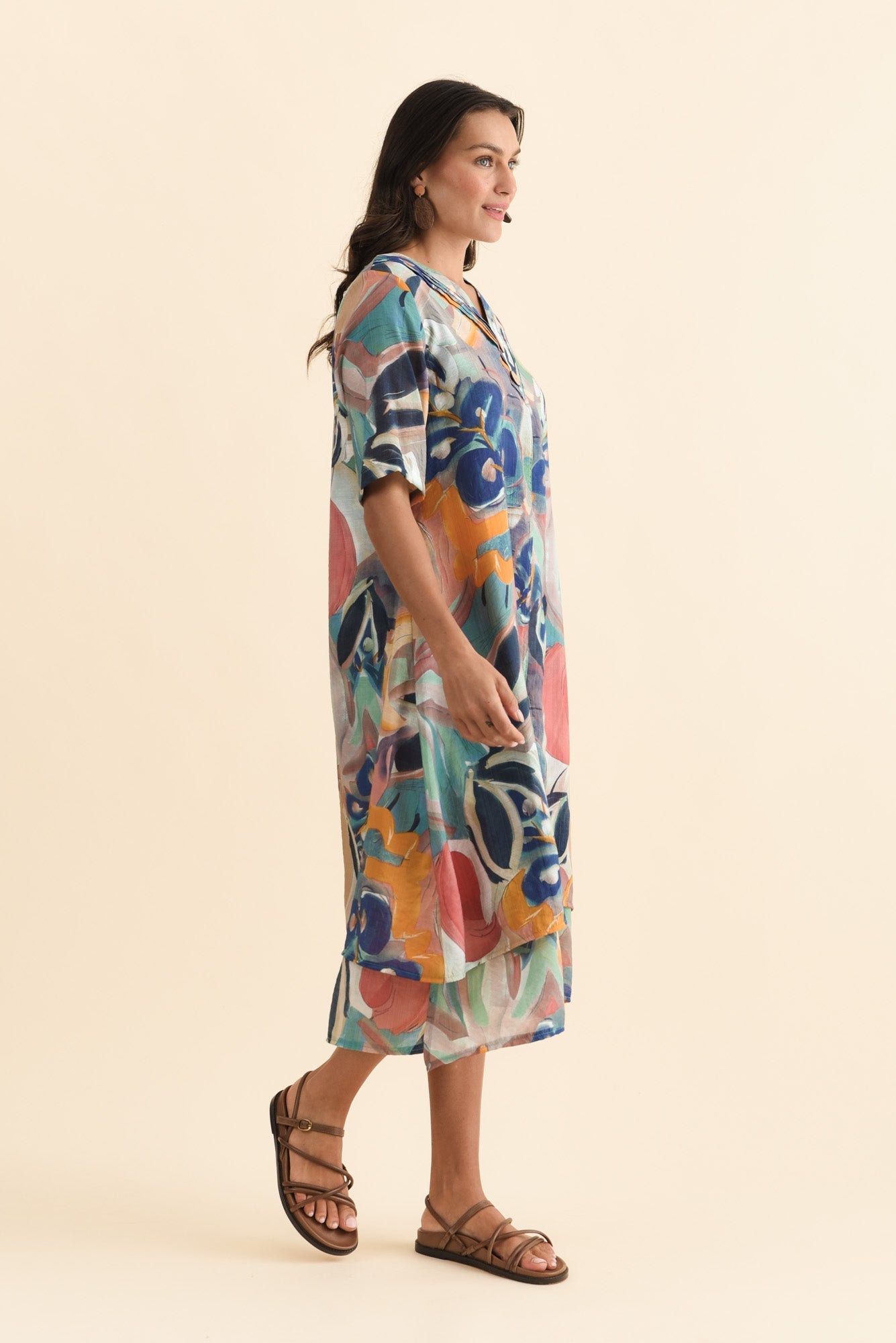 Nala Blue Floral Layers Dress