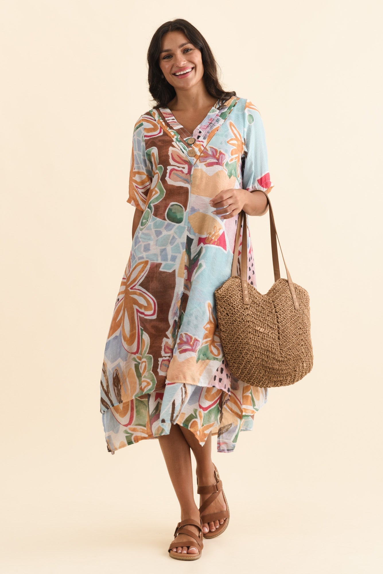 Nala Blue Flower Layers Dress