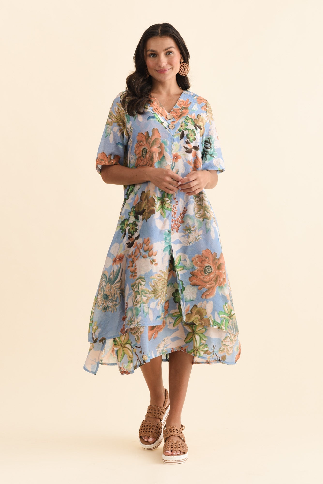 Nala Blue Garden Layers Dress
