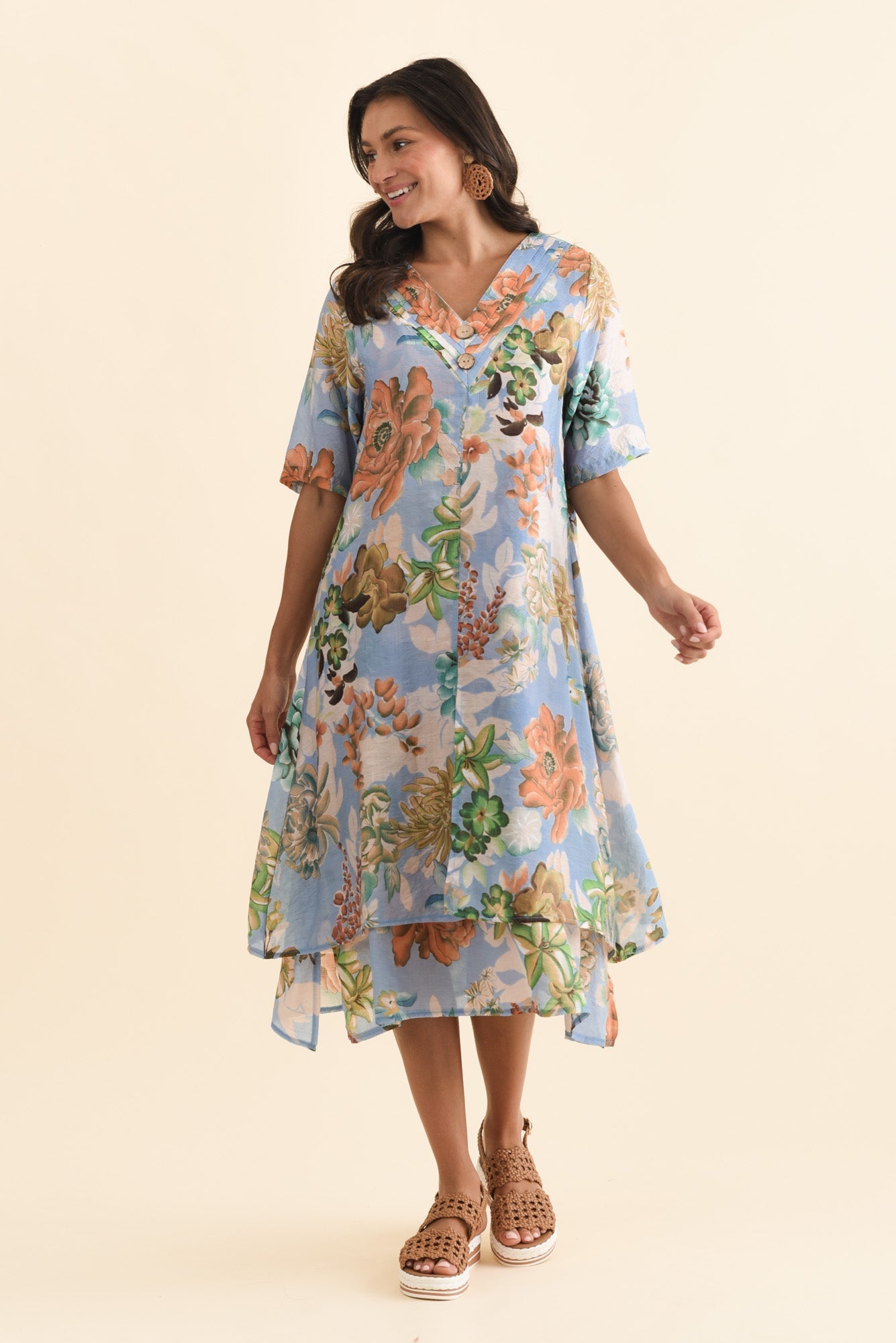 Nala Blue Garden Layers Dress