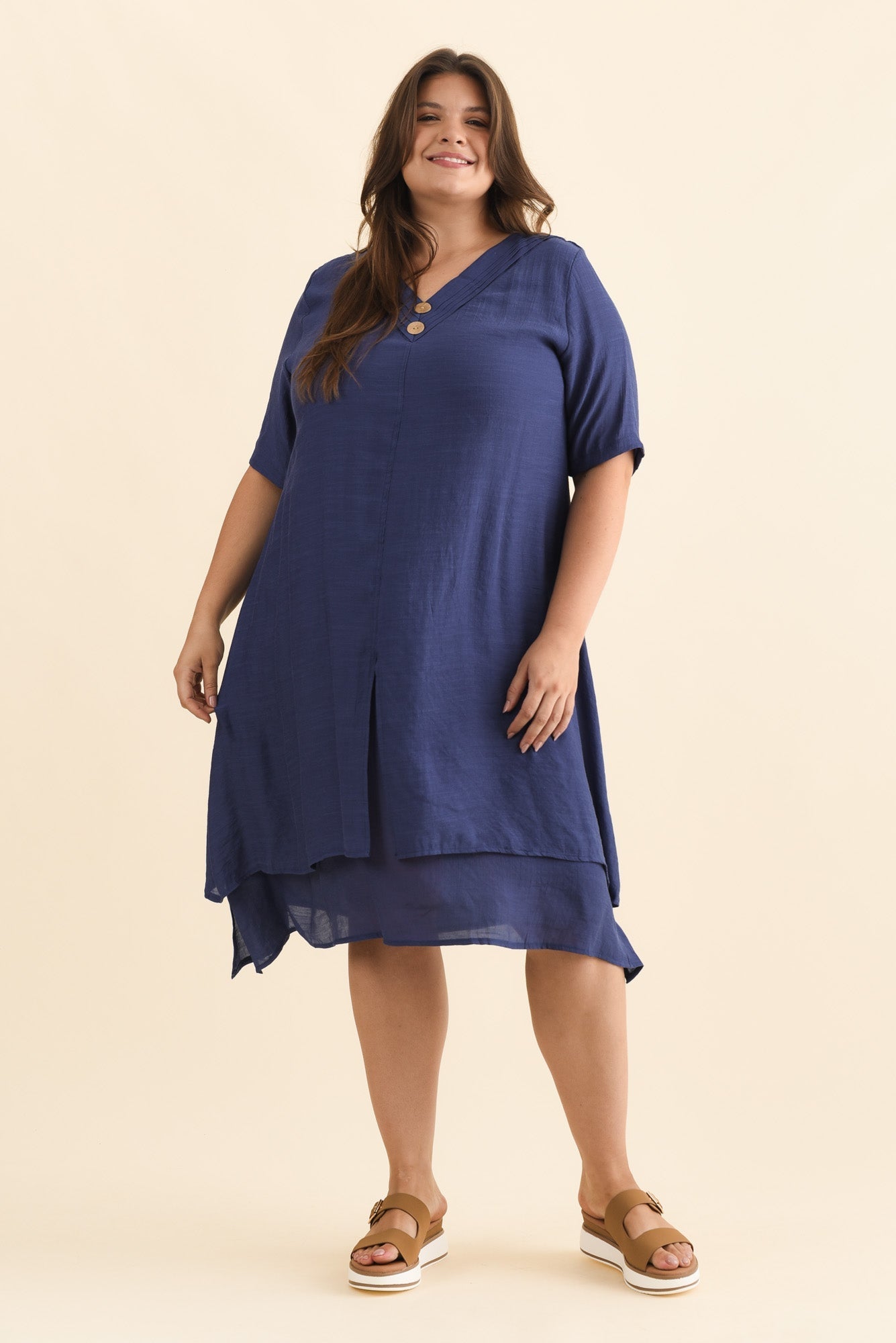 Nala Deep Blue Layers Dress