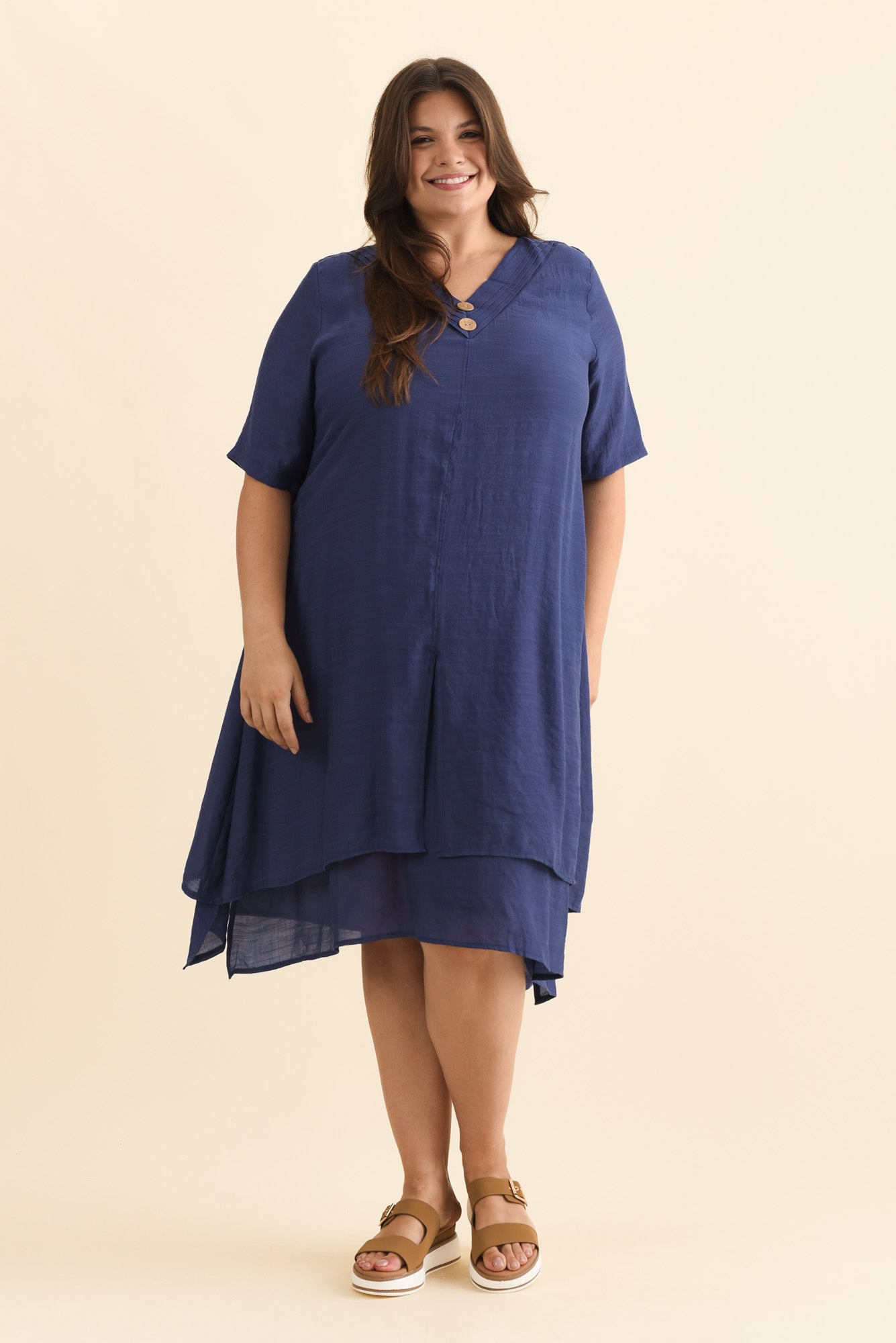 Nala Deep Blue Layers Dress