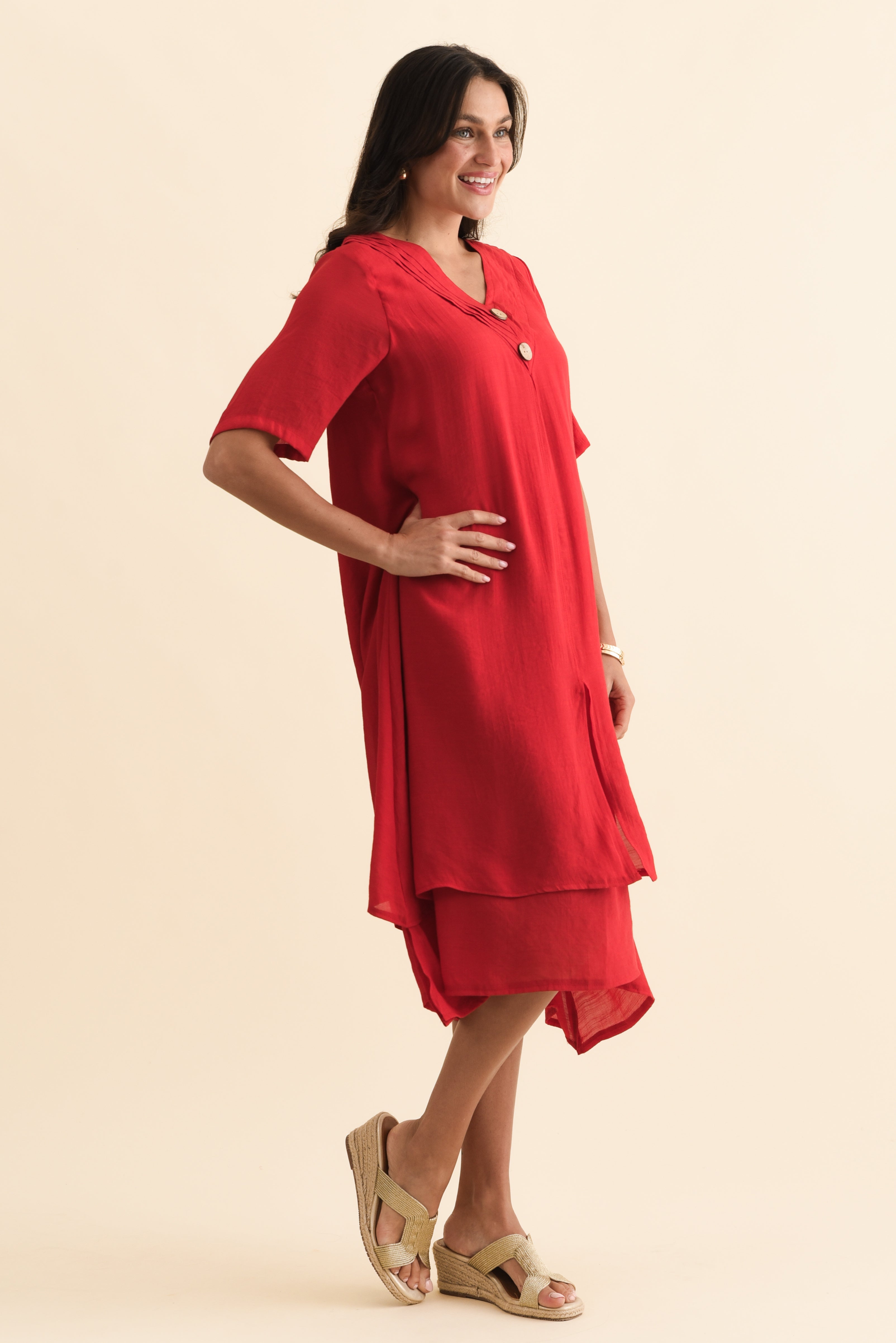 Nala Red Layers Dress