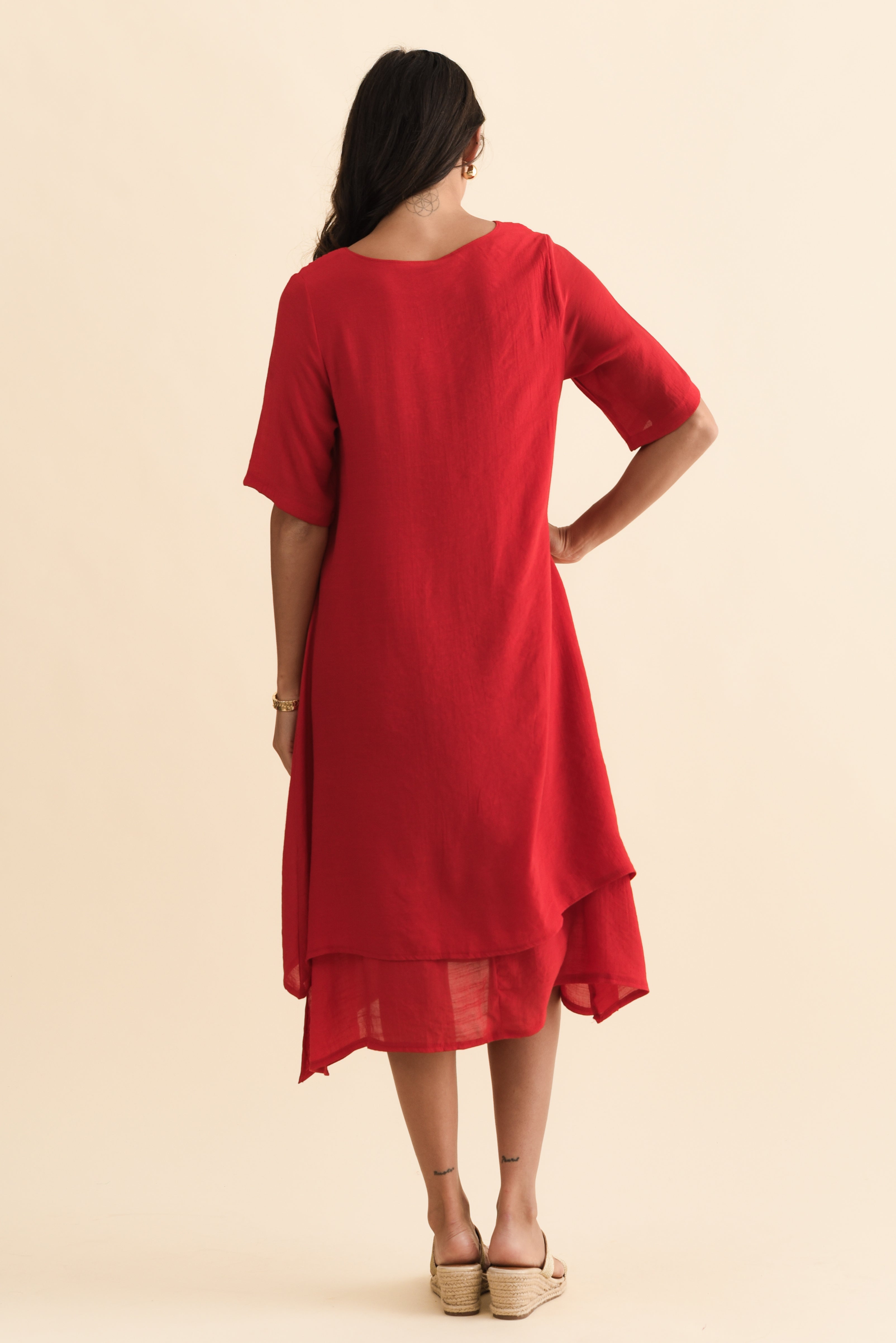 Nala Red Layers Dress