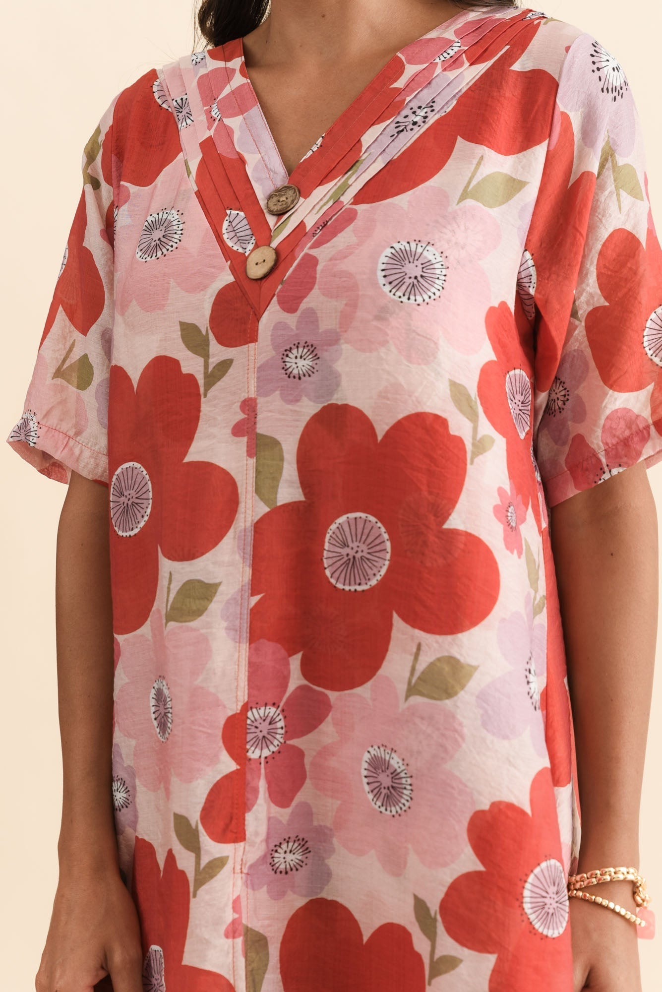 Nala Red Poppy Layers Dress