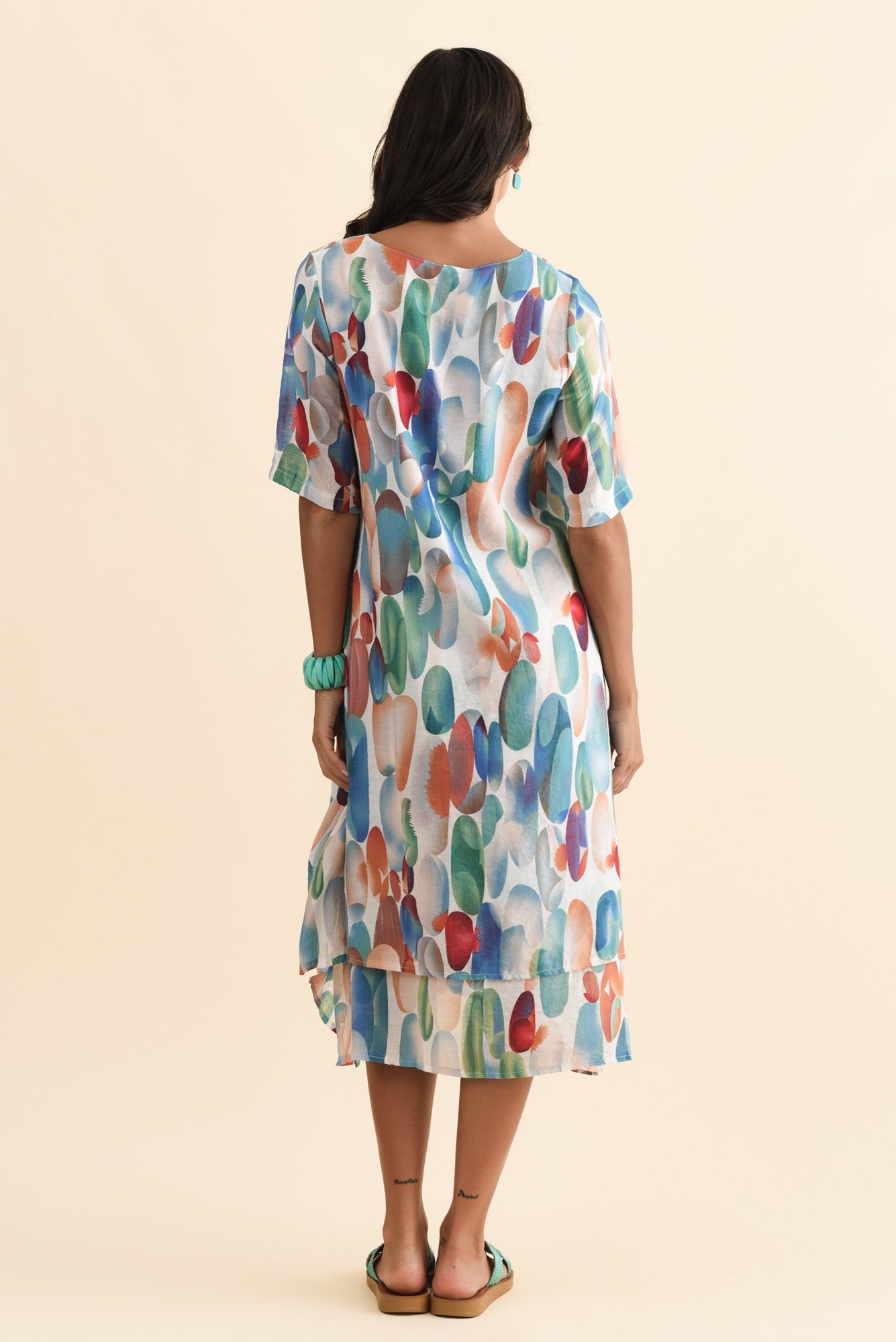 Nala Blue Circle Layers Dress